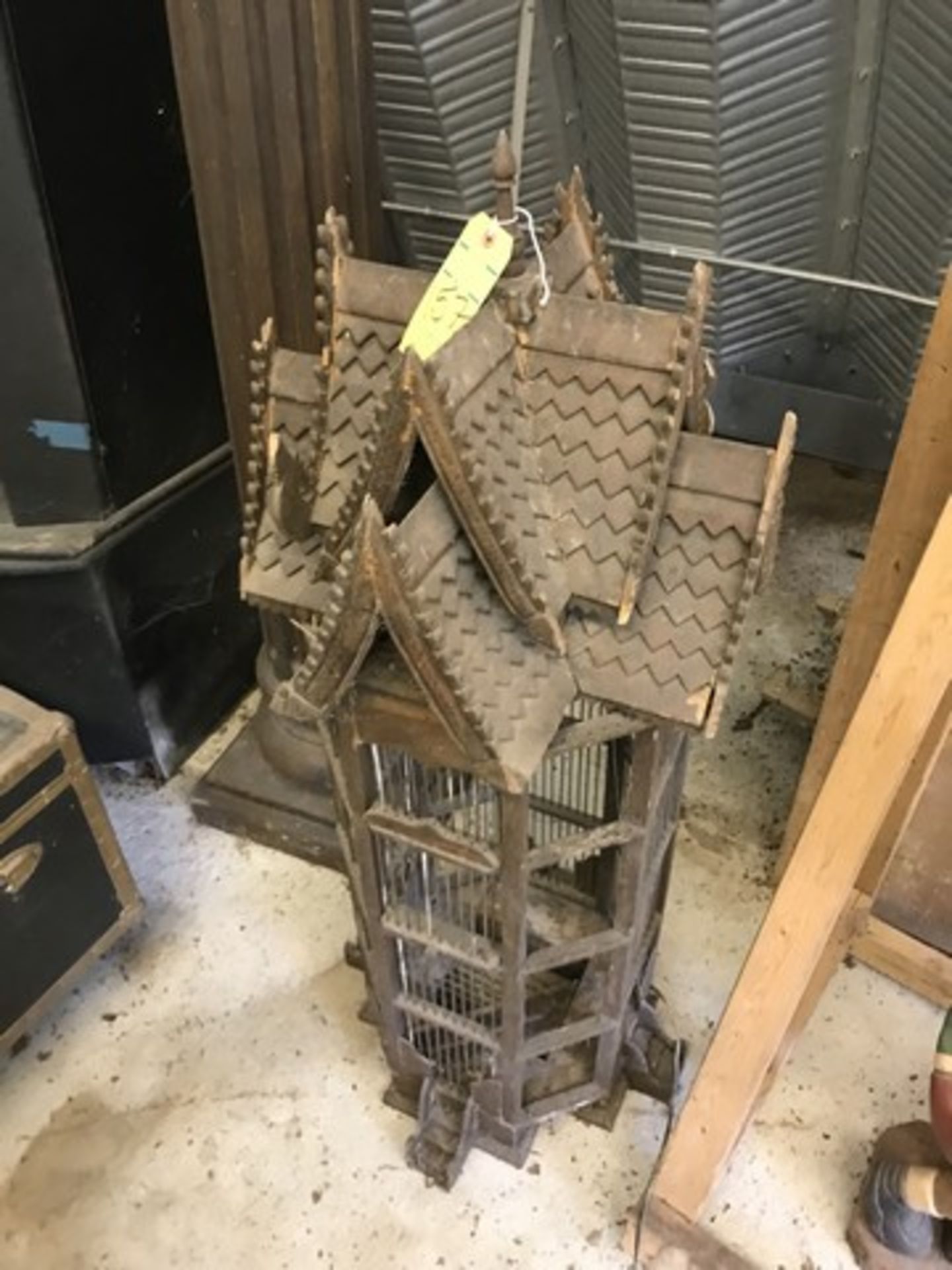 CARVED WOOD BIRD CAGE - 48''H (FOB LOXAHATCHEE, FL)