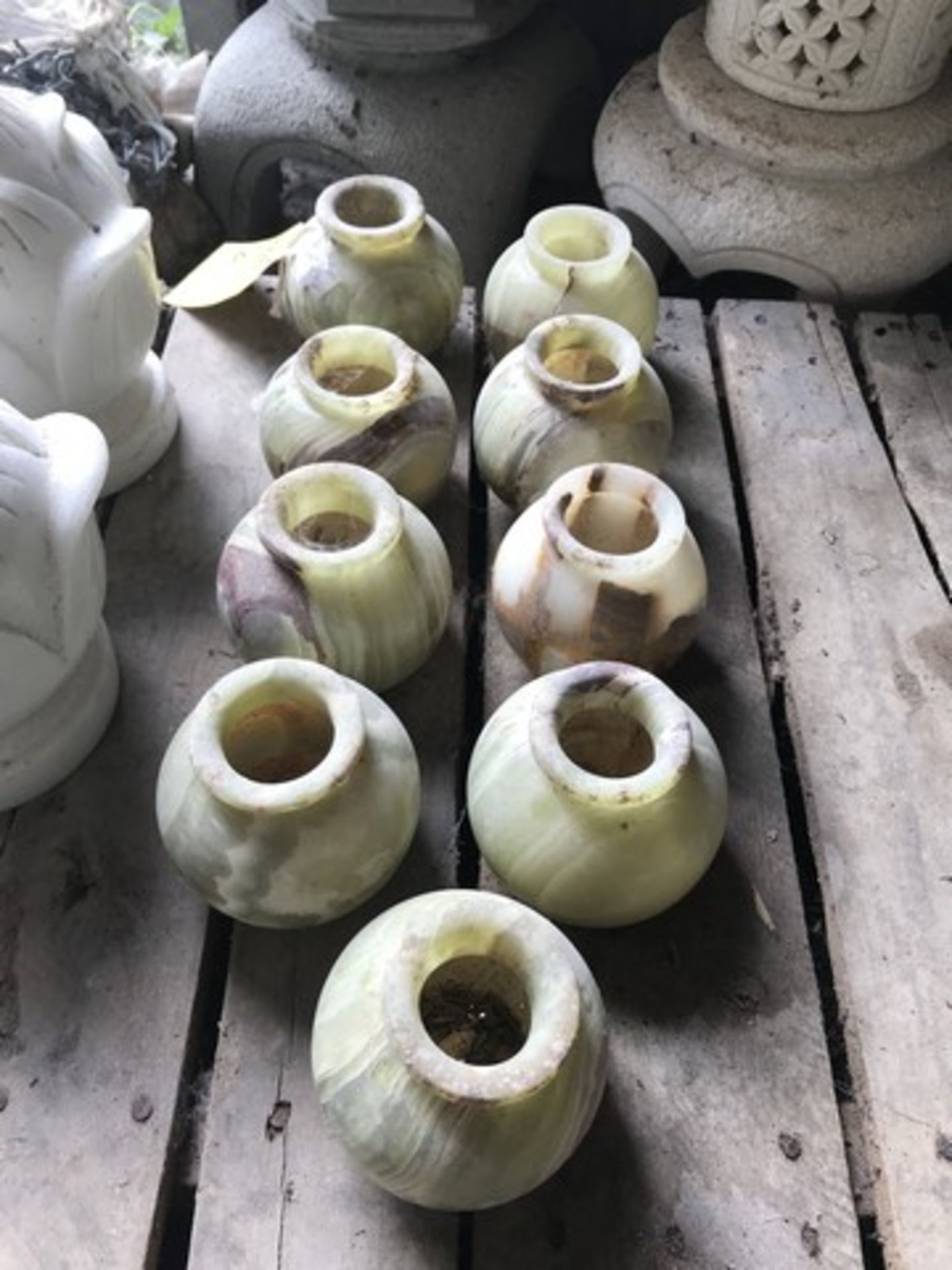 AGATE POTS - 4''H (FOB LOXAHATCHEE, FL)