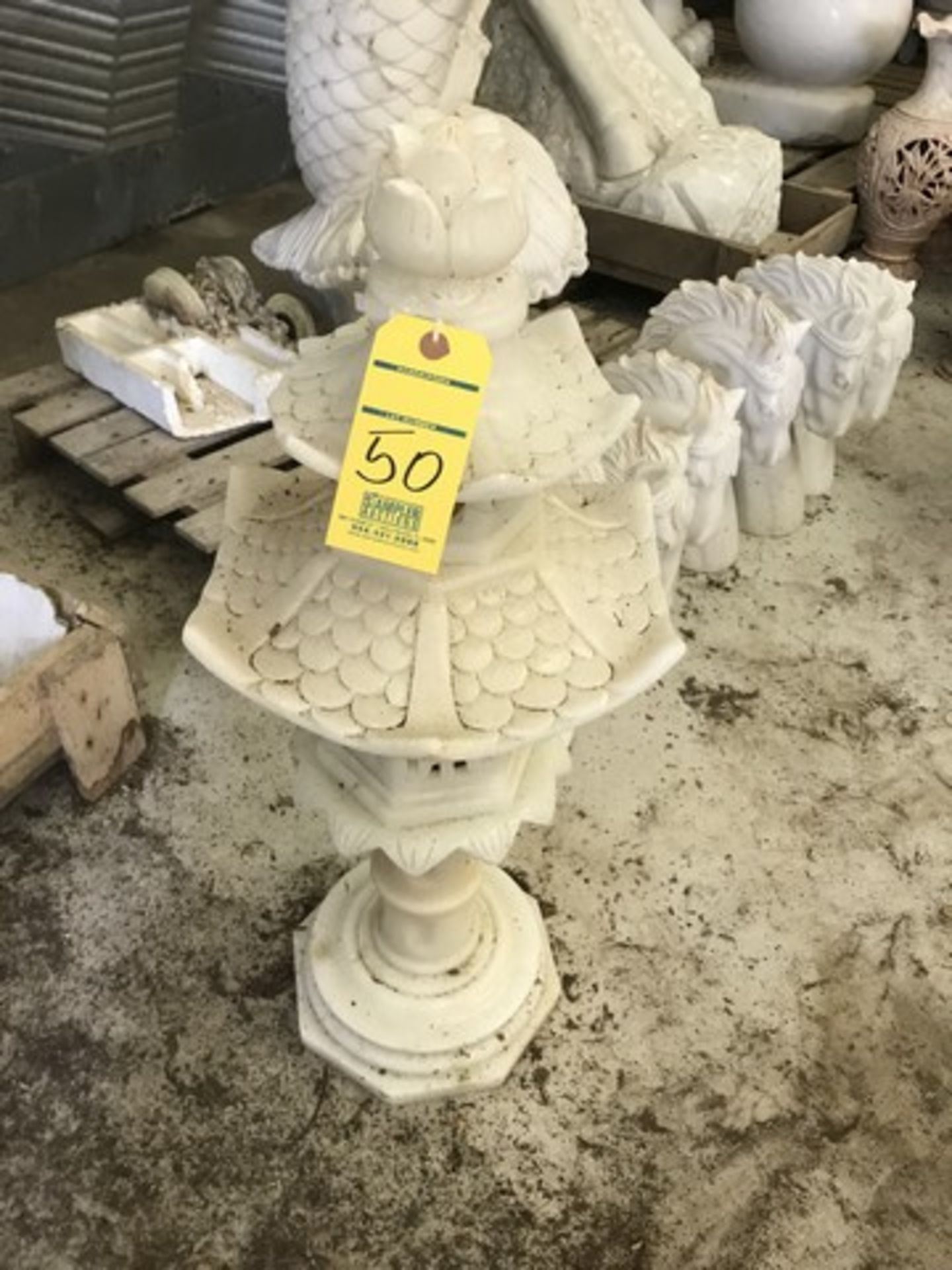 WHITE MARBLE STATUE - APPROXIMATELY 32''x12''x12'' (FOB LOXAHATCHEE, FL)