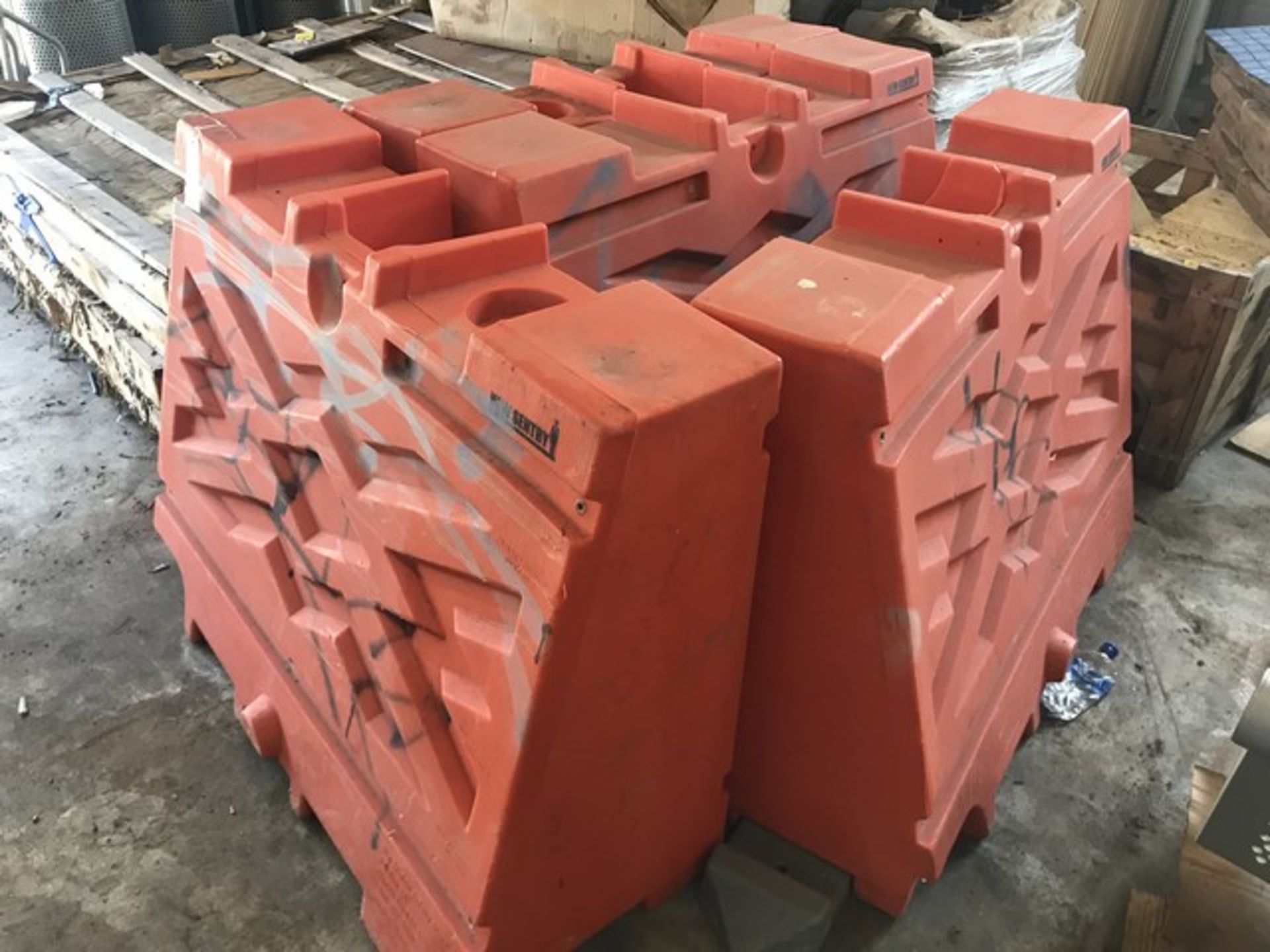 PLASTIC NEW CENTURY 100 GALLON TRAFFIC SAFETY BARRICADES