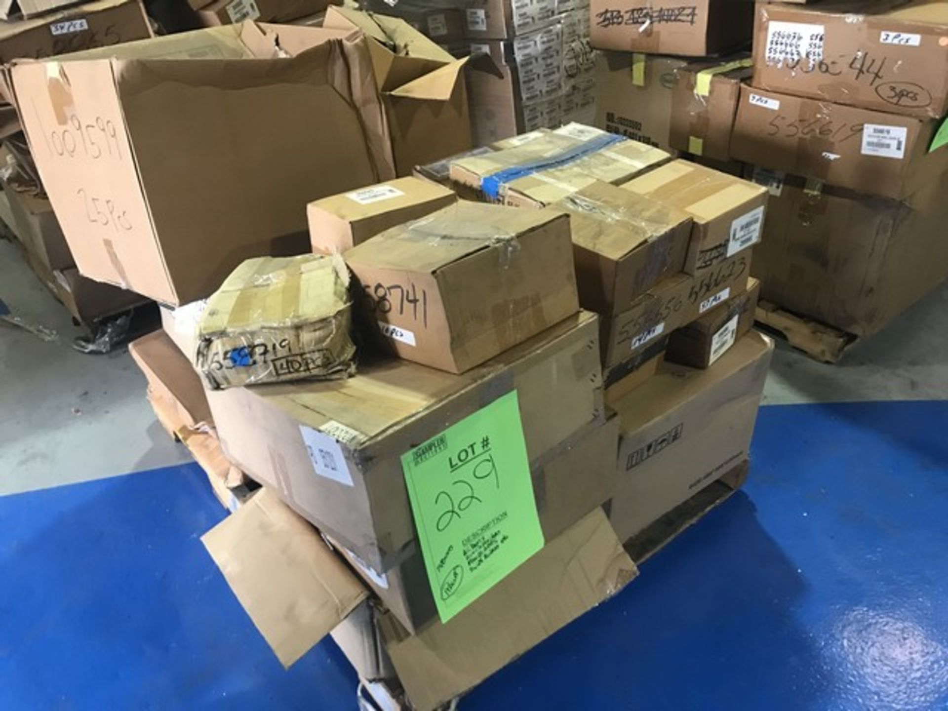 BOXES A/C PARTS, FAN BLADES, CAPACITORS, ETC