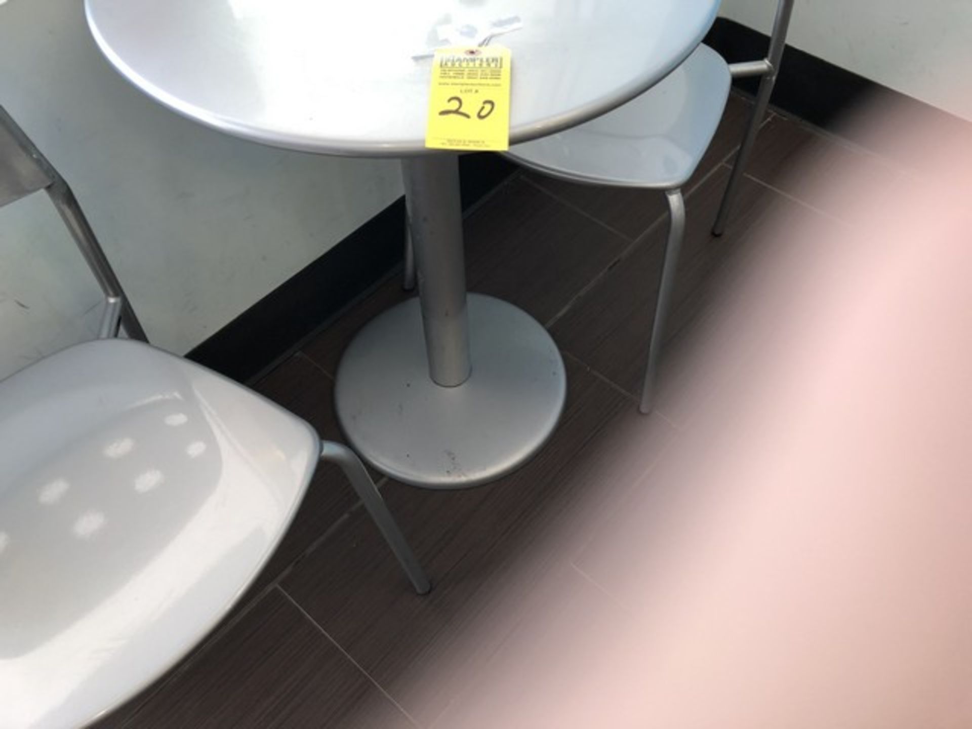 24'' ROUND SILVER TABLES - Image 2 of 3