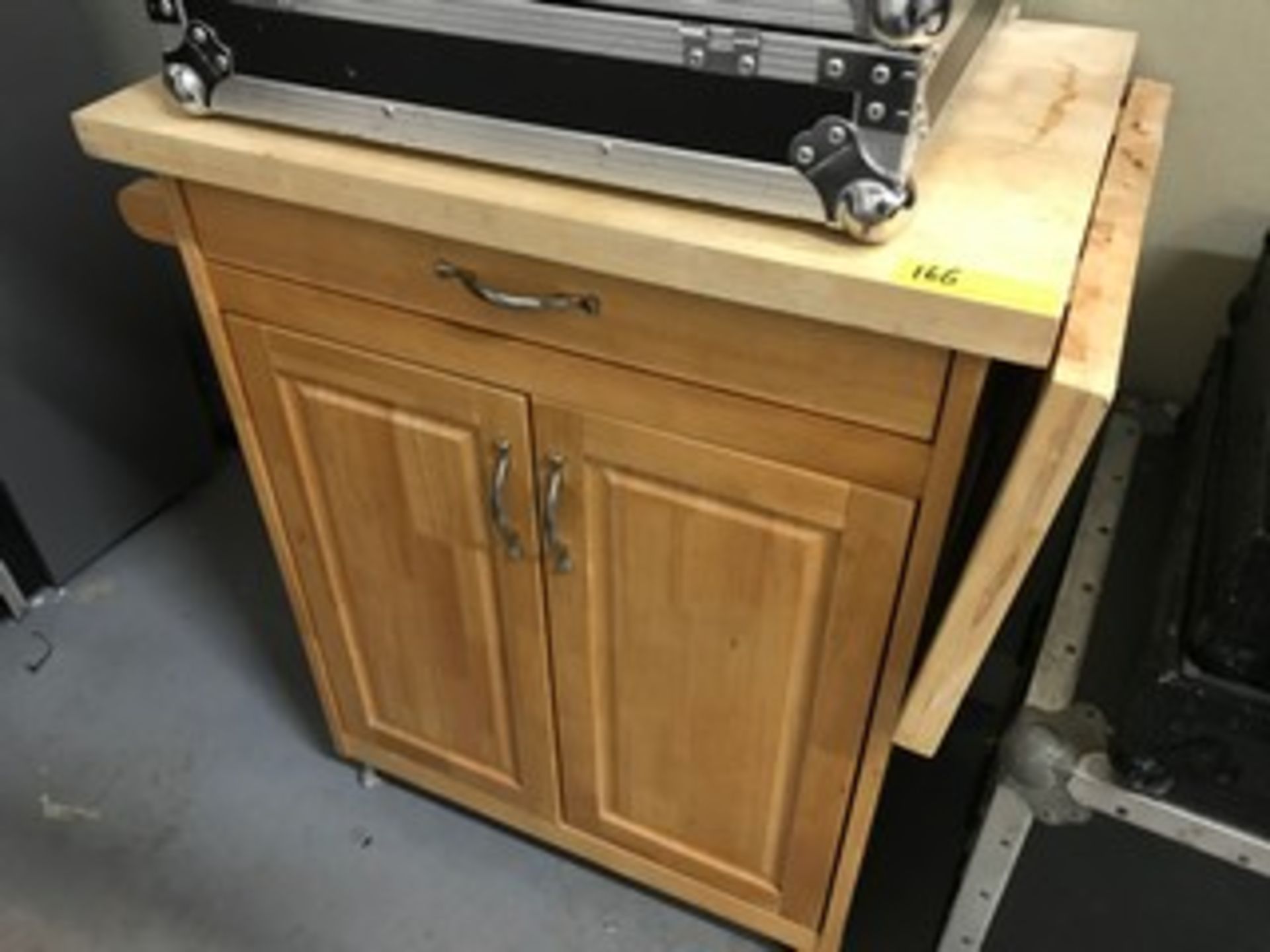 BUTCHER BLOCK ROLLING CART