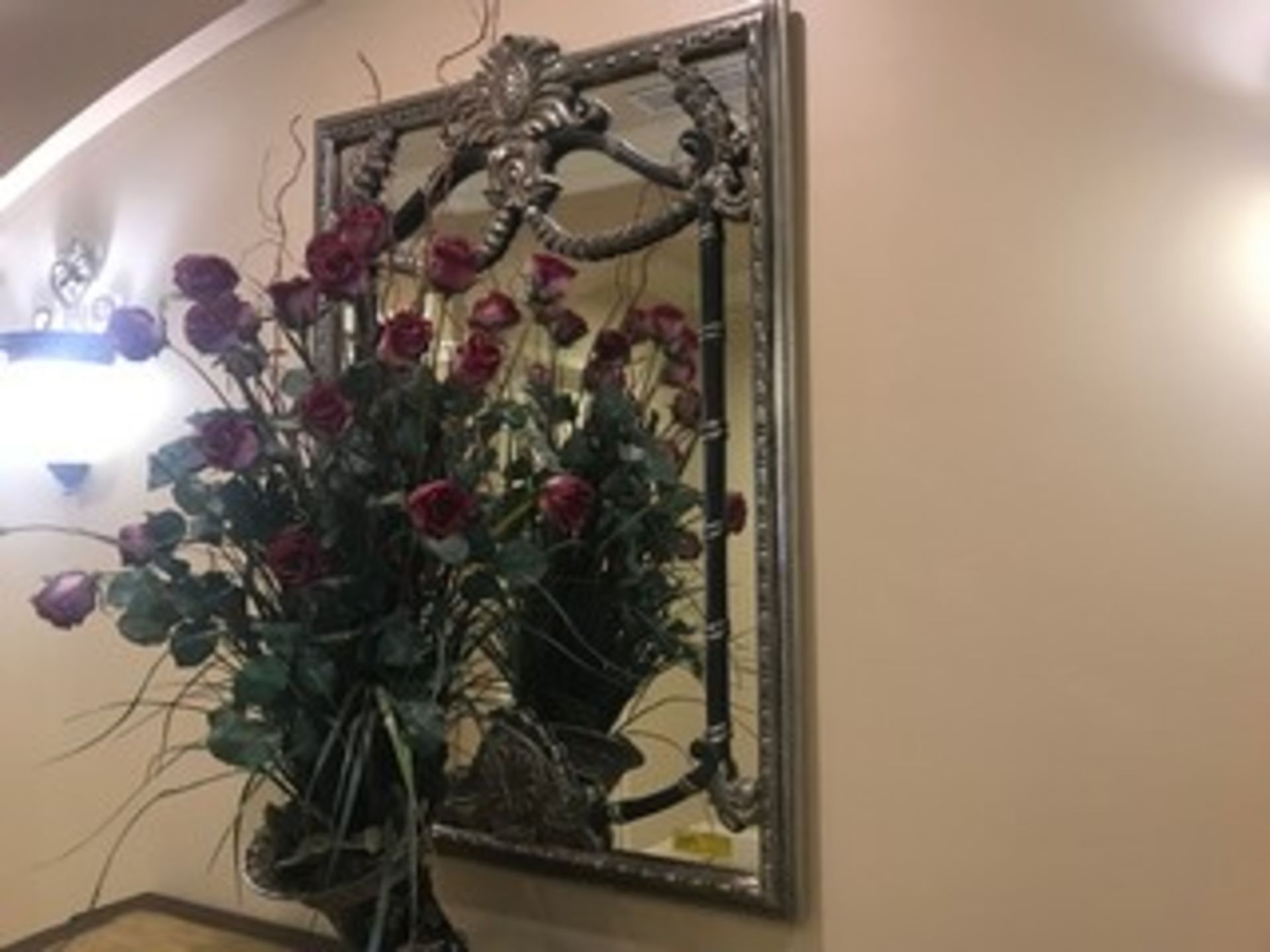 ORNATE MIRROR - 48'' HIGH x 35'' WIDE (INSIDE BY BANQUET HALL)