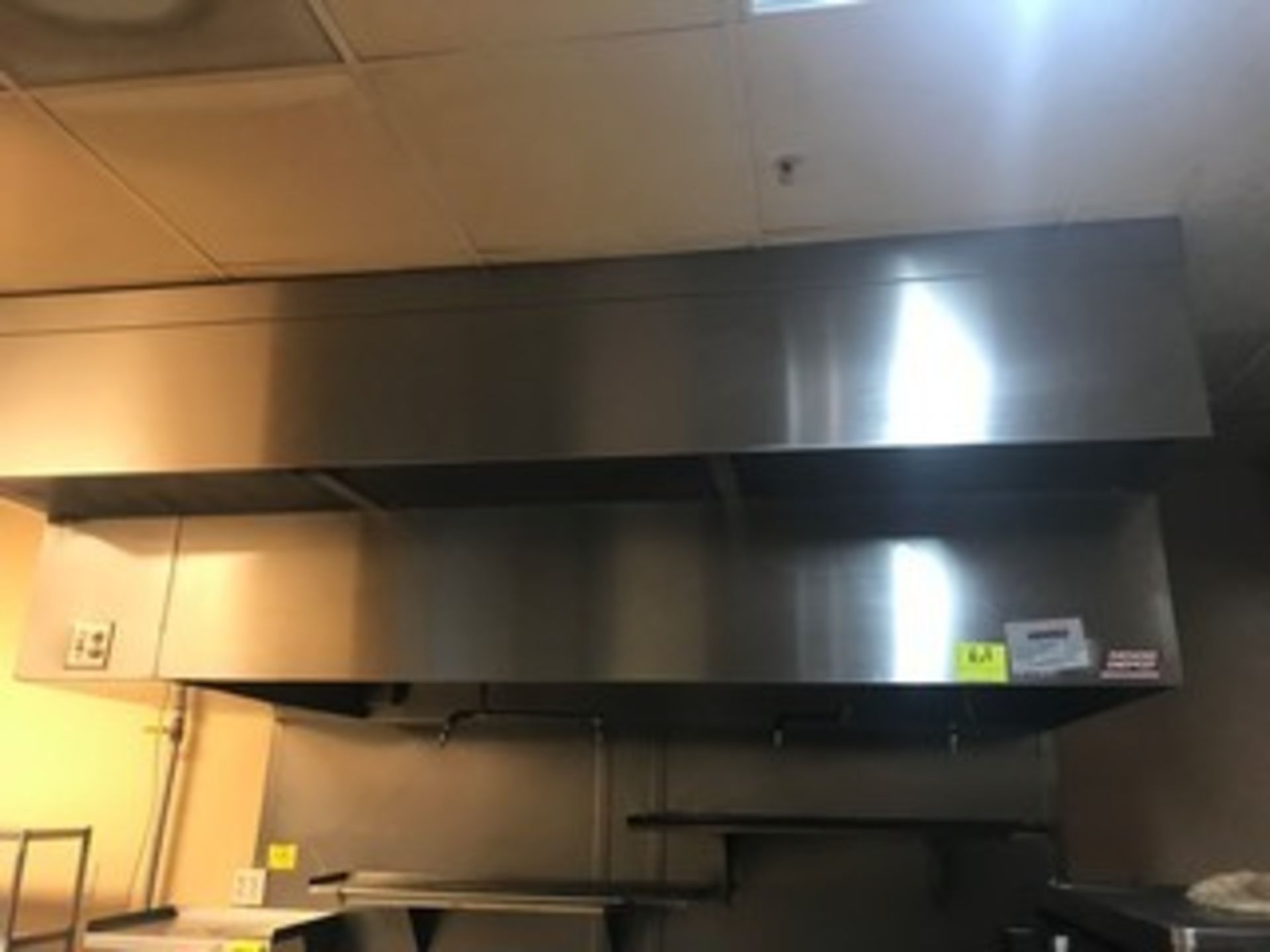 CAPTIVE AIR STYLE STAINLESS STEEL HOOD WITH LIGHTS & ANSUL SYSTEM