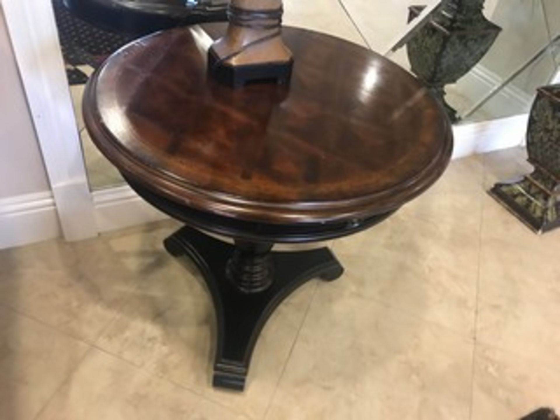 3-LEGGED TABLES WITH CENTER DRAWER - 30'' ROUND - Image 3 of 3