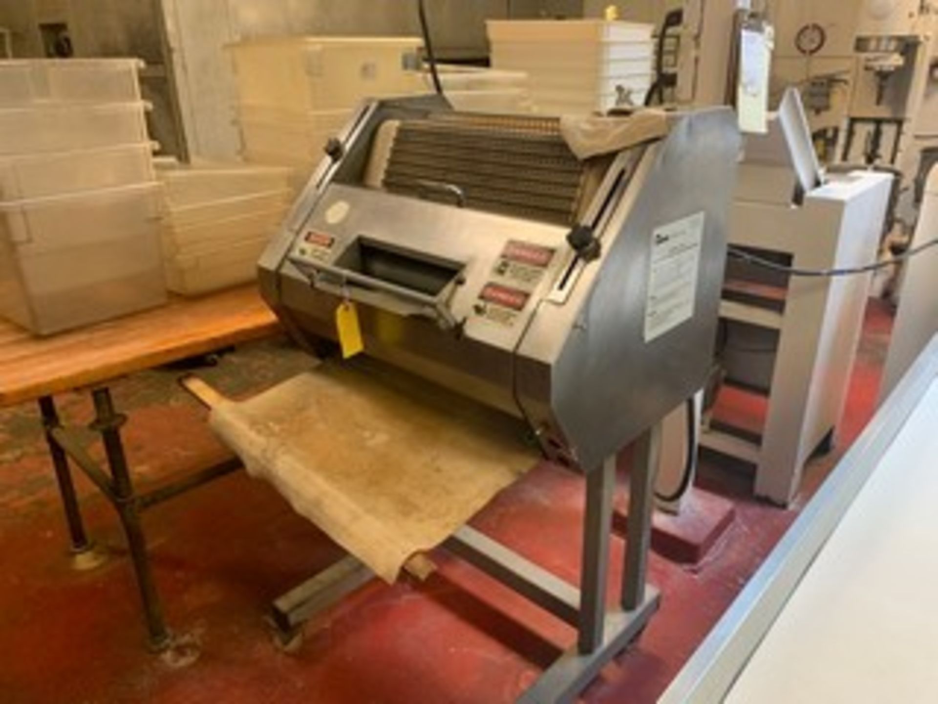 BENIER STAINLESS STEEL LOAF MOLDER ON ROLLING FRAME