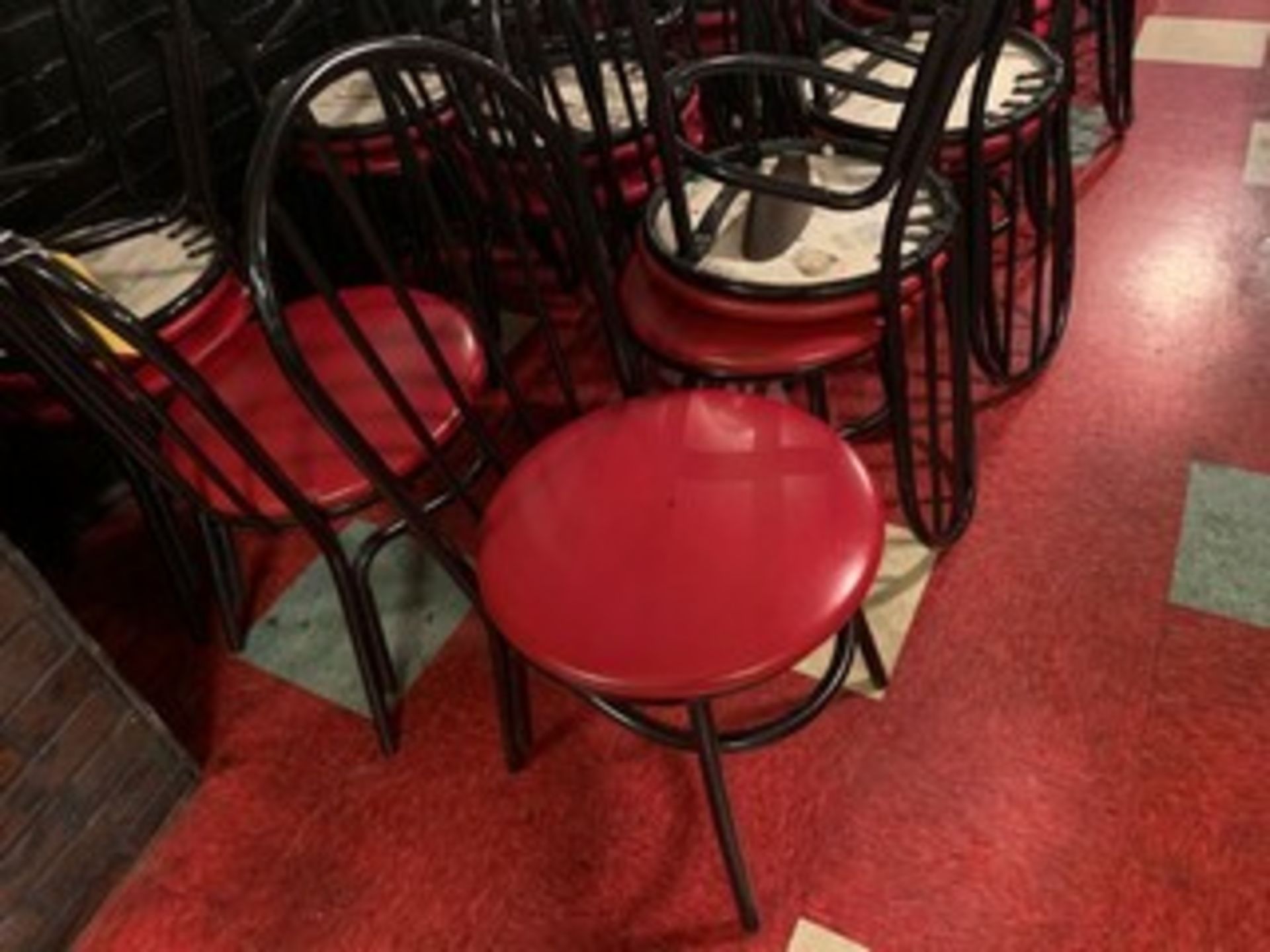 CLASSICO SEATING DINING CHAIRS WITH RED CUSHIONS - Image 3 of 3