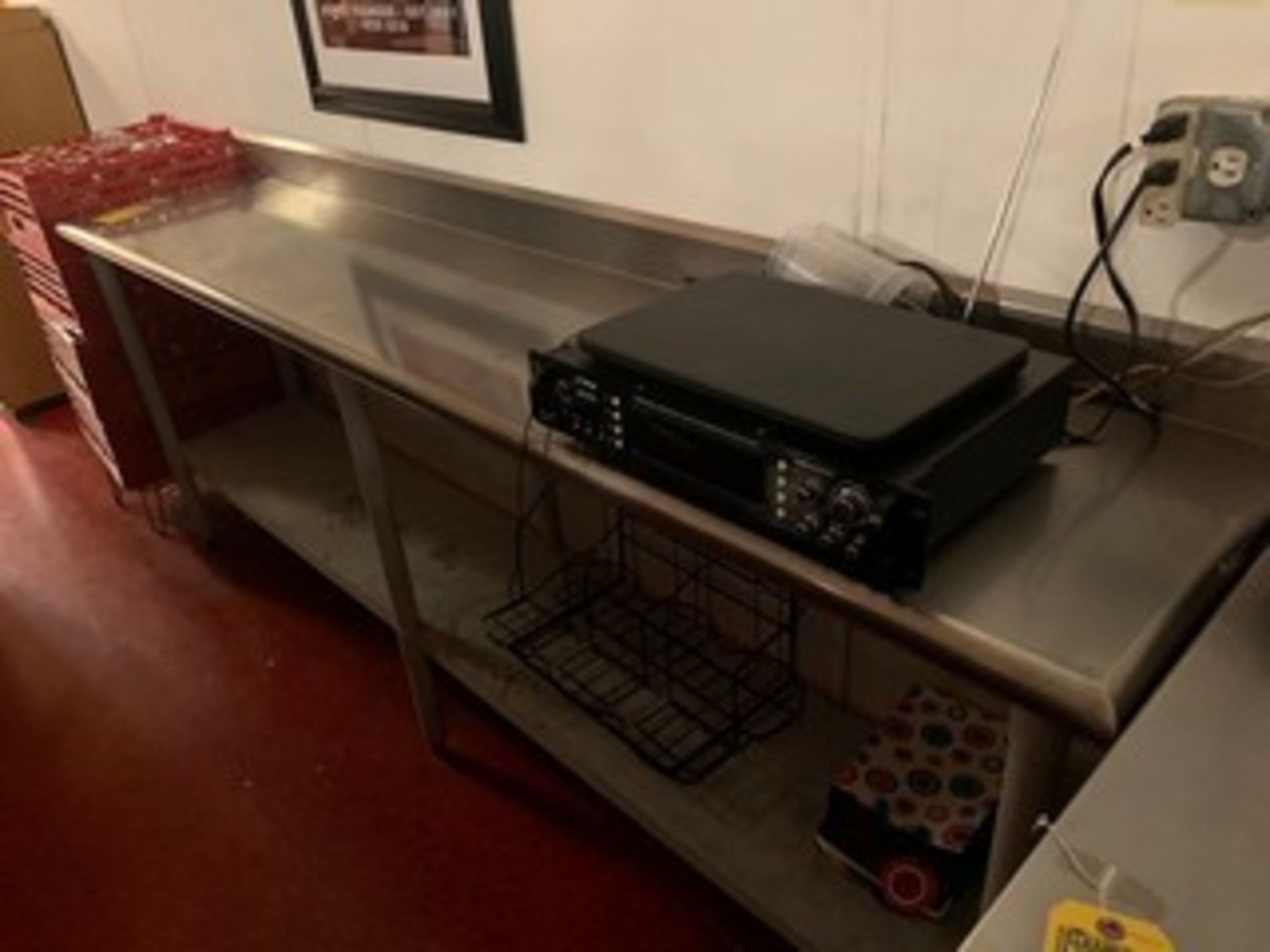 NARROW STAINLESS STEEL TABLE - 8'