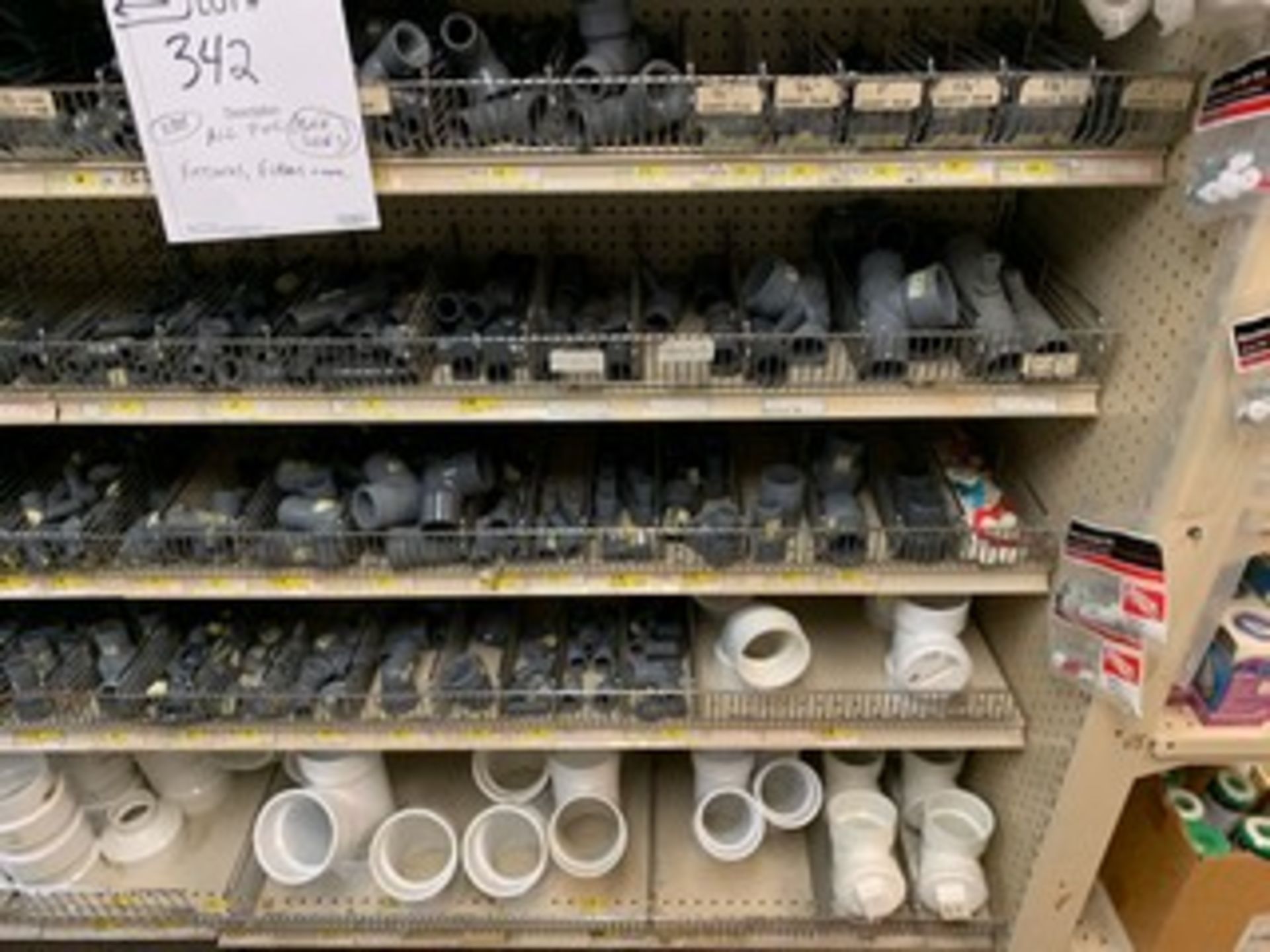 ASSORTED PVC PLUMBING ELBOWS, FITTINGS, ETC (BOTH SIDES) - Image 4 of 4