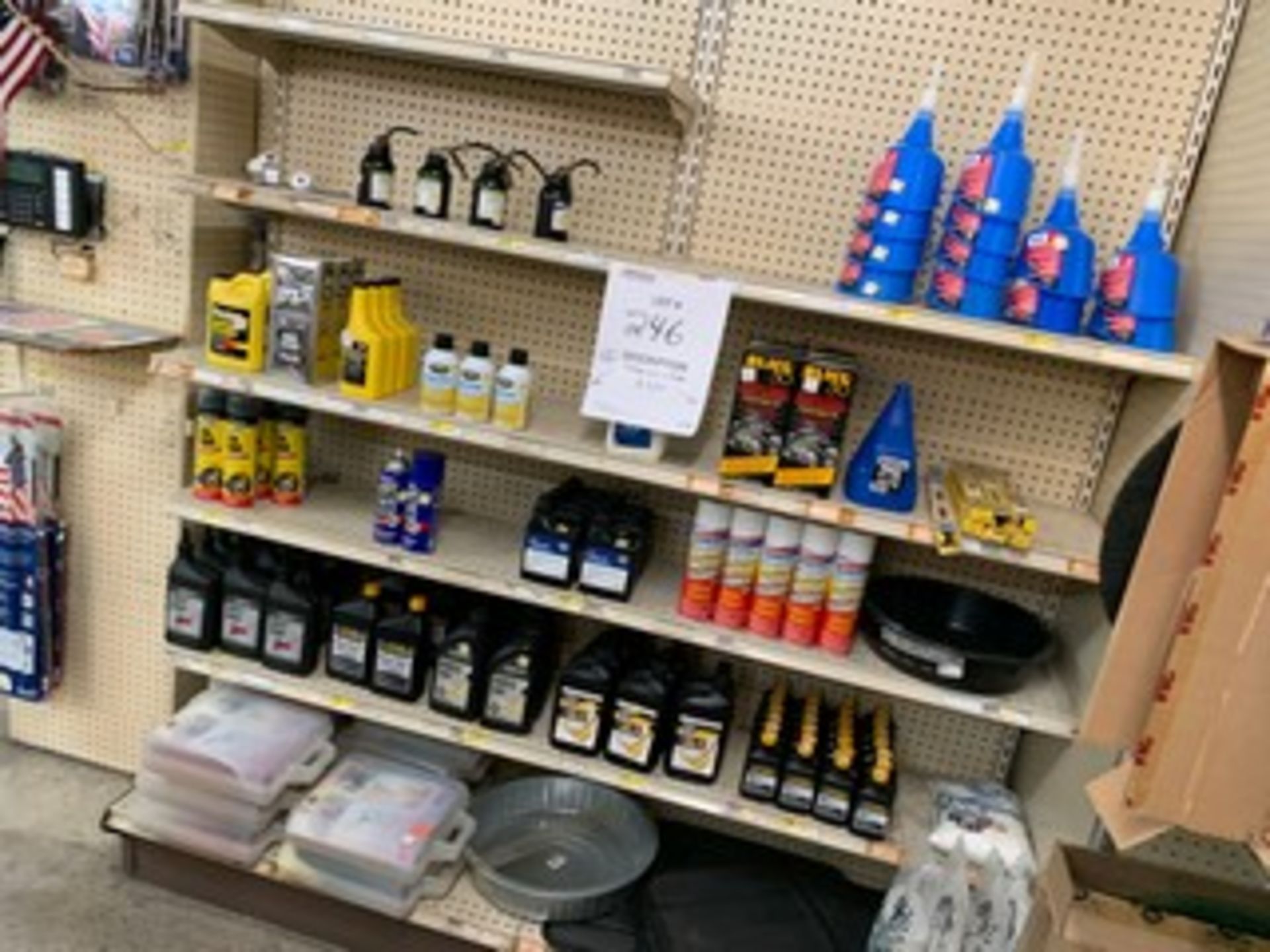 ASSORTED MOTOR OIL, SUPR FLUSH, FUNNELS, ETC