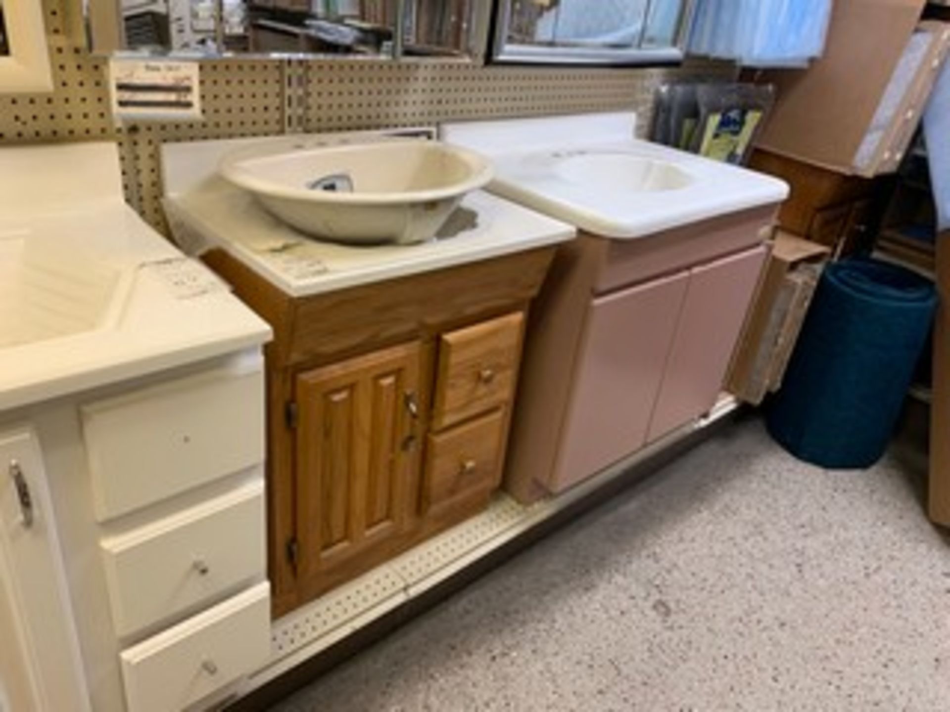 ASSORTED BATHROOM VANITY SINKS WITH CABINETS (NO MIRRORS) - Image 2 of 2