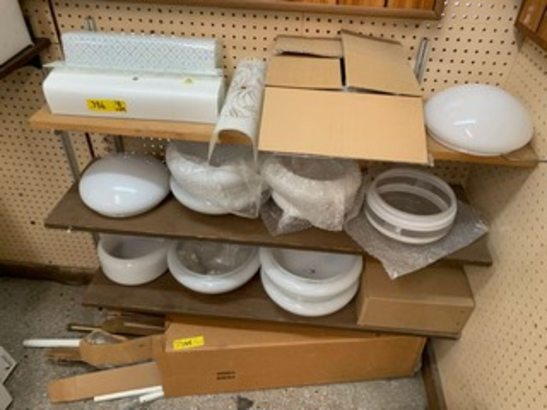 GLASS SHADES, GLOBES, ETC (2 SECTIONS)