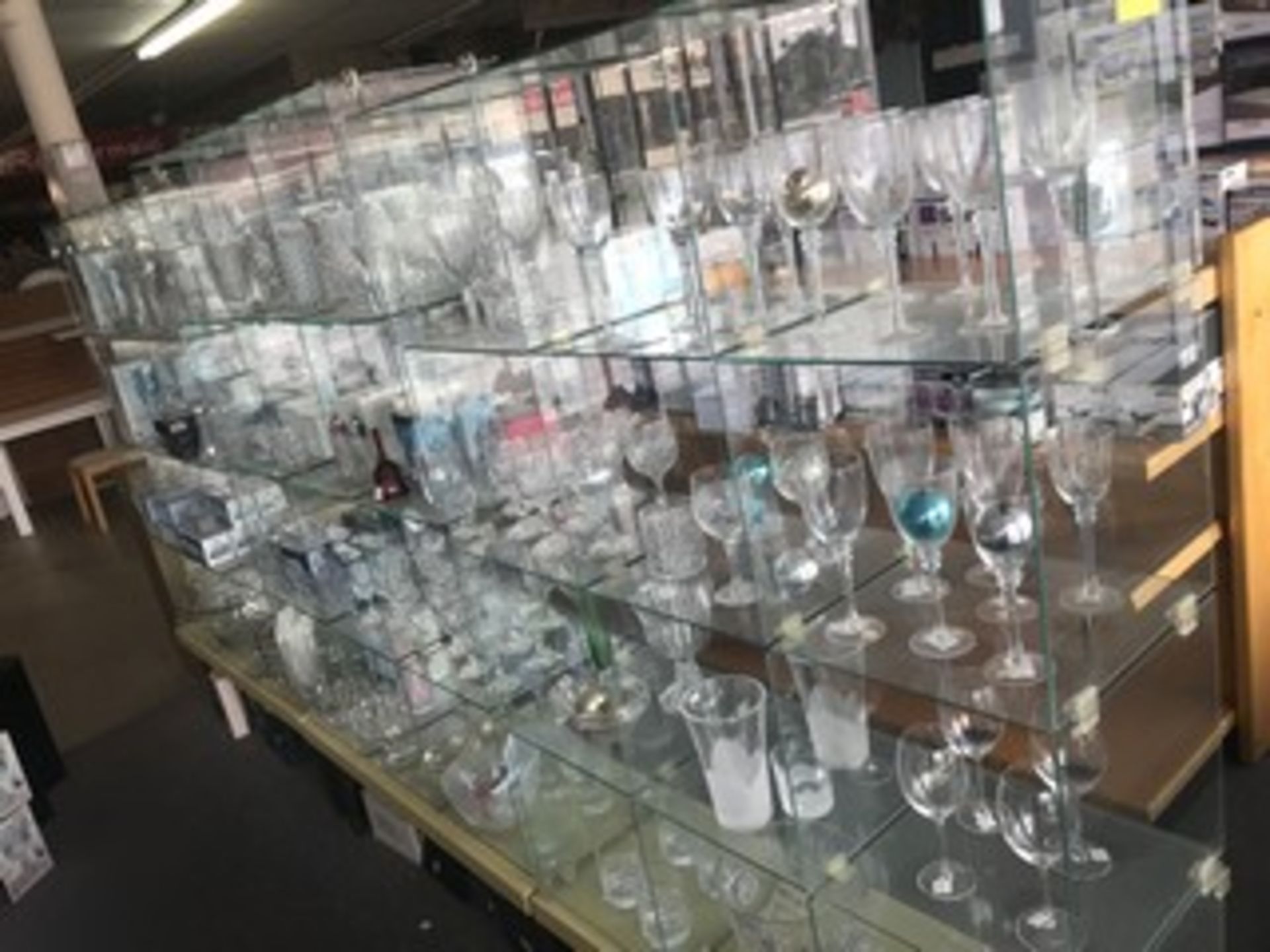 12-HOLE GLASS DISPLAYS WITH BASES (NO CONTENTS)