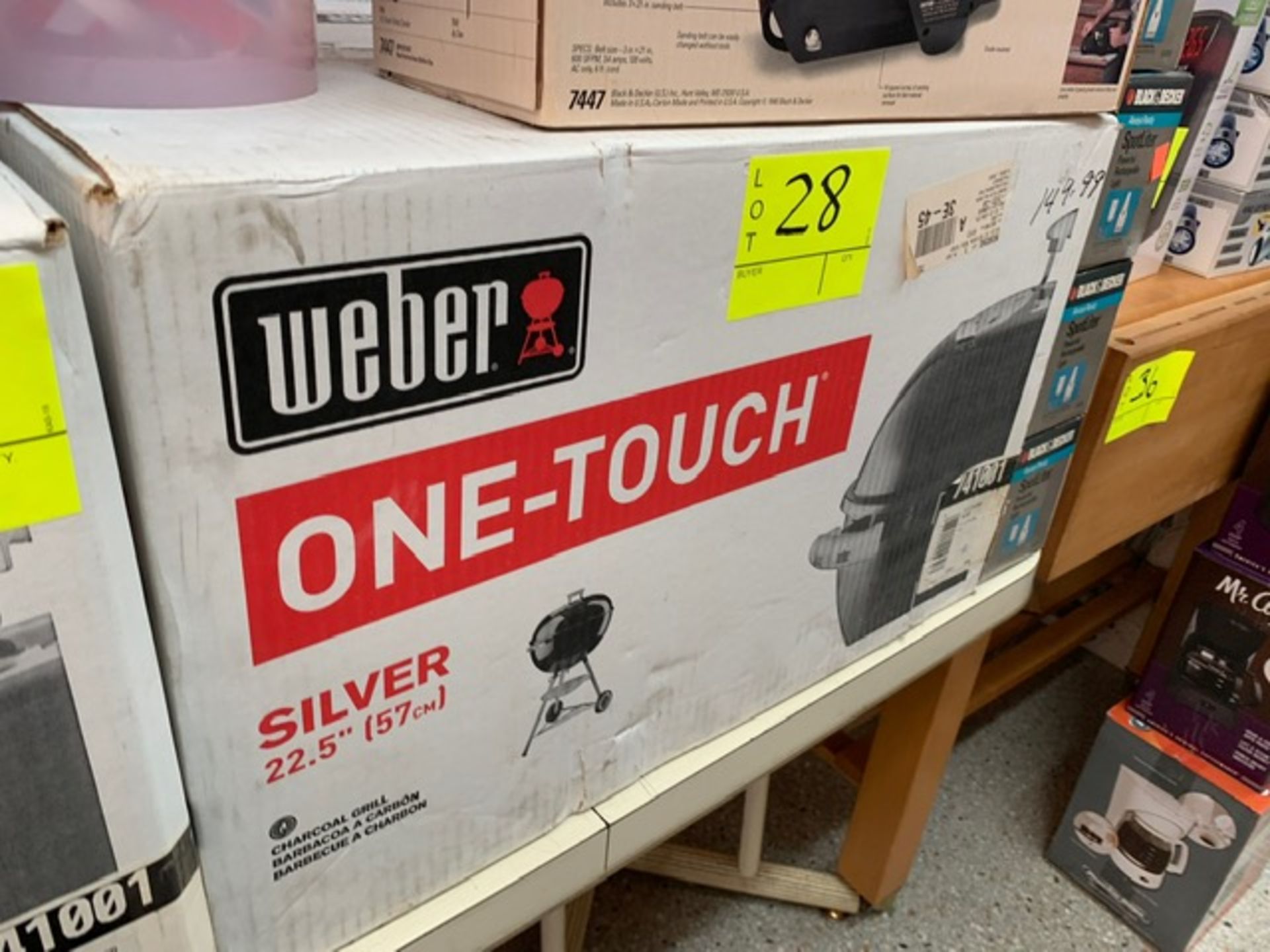 WEBER ONE TOUCH SILVER 22.5'' CHARCOAL GRILL