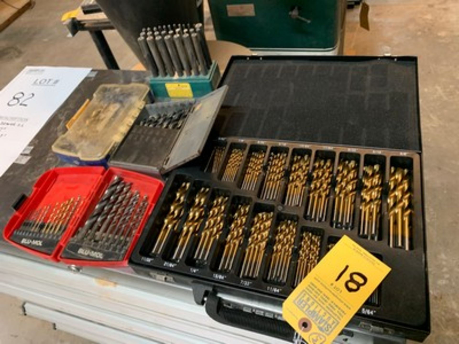 ASSORTED SETS - 4- DRILL BIT SETS / 1- TRANSFER PUNCH SET