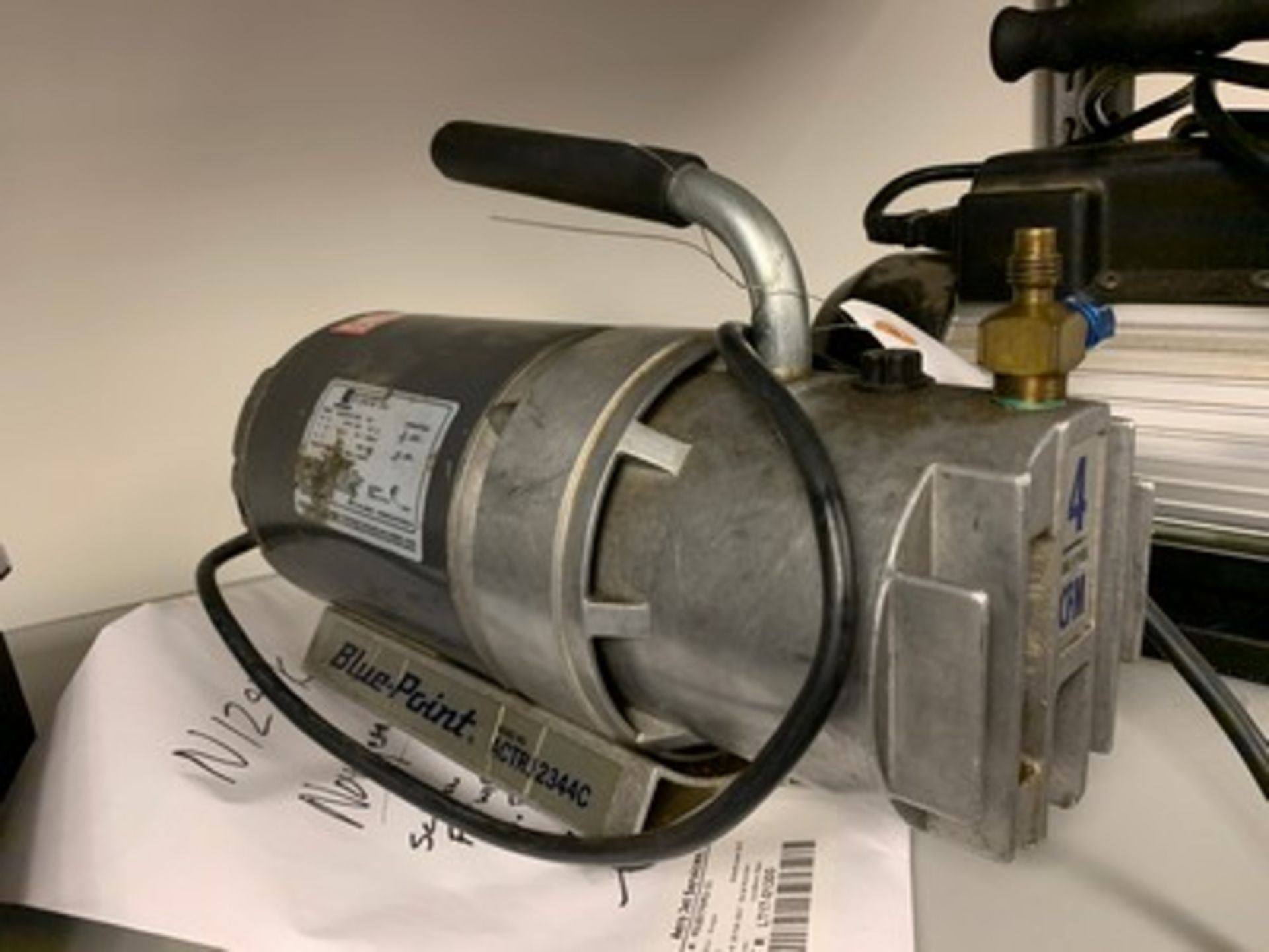 BLUE POINT ACTR12344C VACUUM PUMP - 1/3 HP - Image 3 of 4