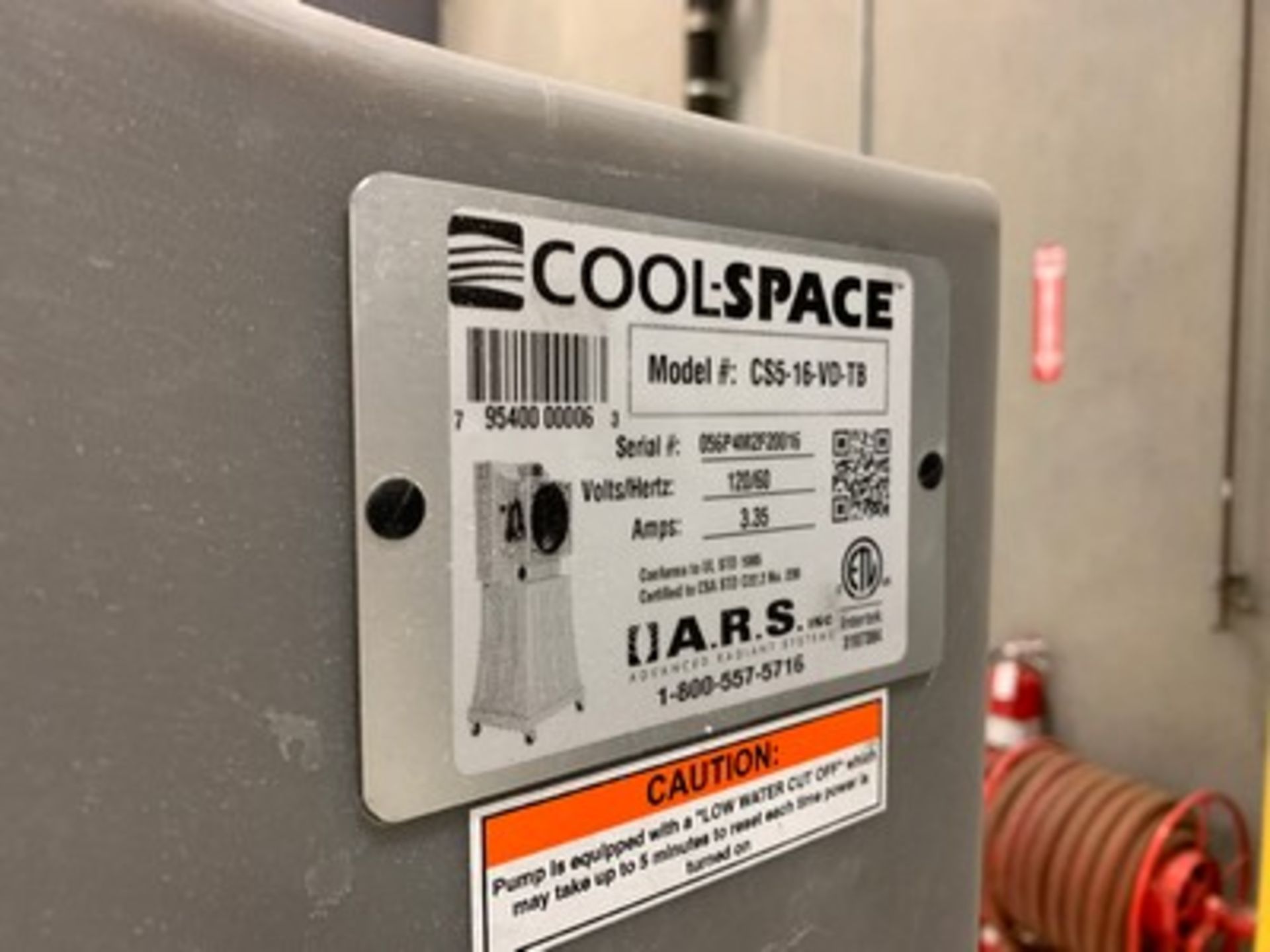 COOL-SPACE CS5-16-VD-TB CHILLER FAN - Image 2 of 2