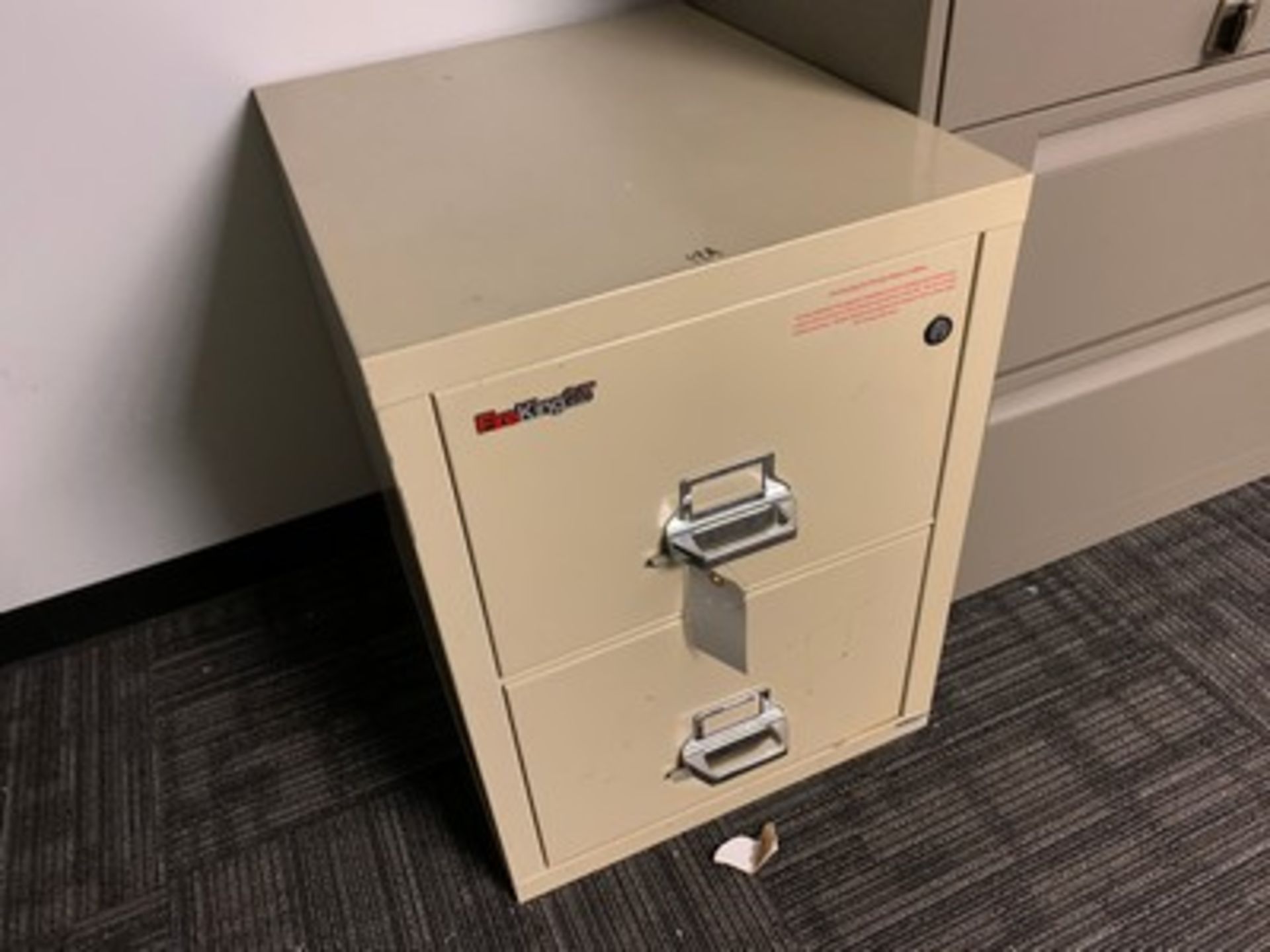FIREKING BEIGE FILE CABINET WITH 2 DRAWERS