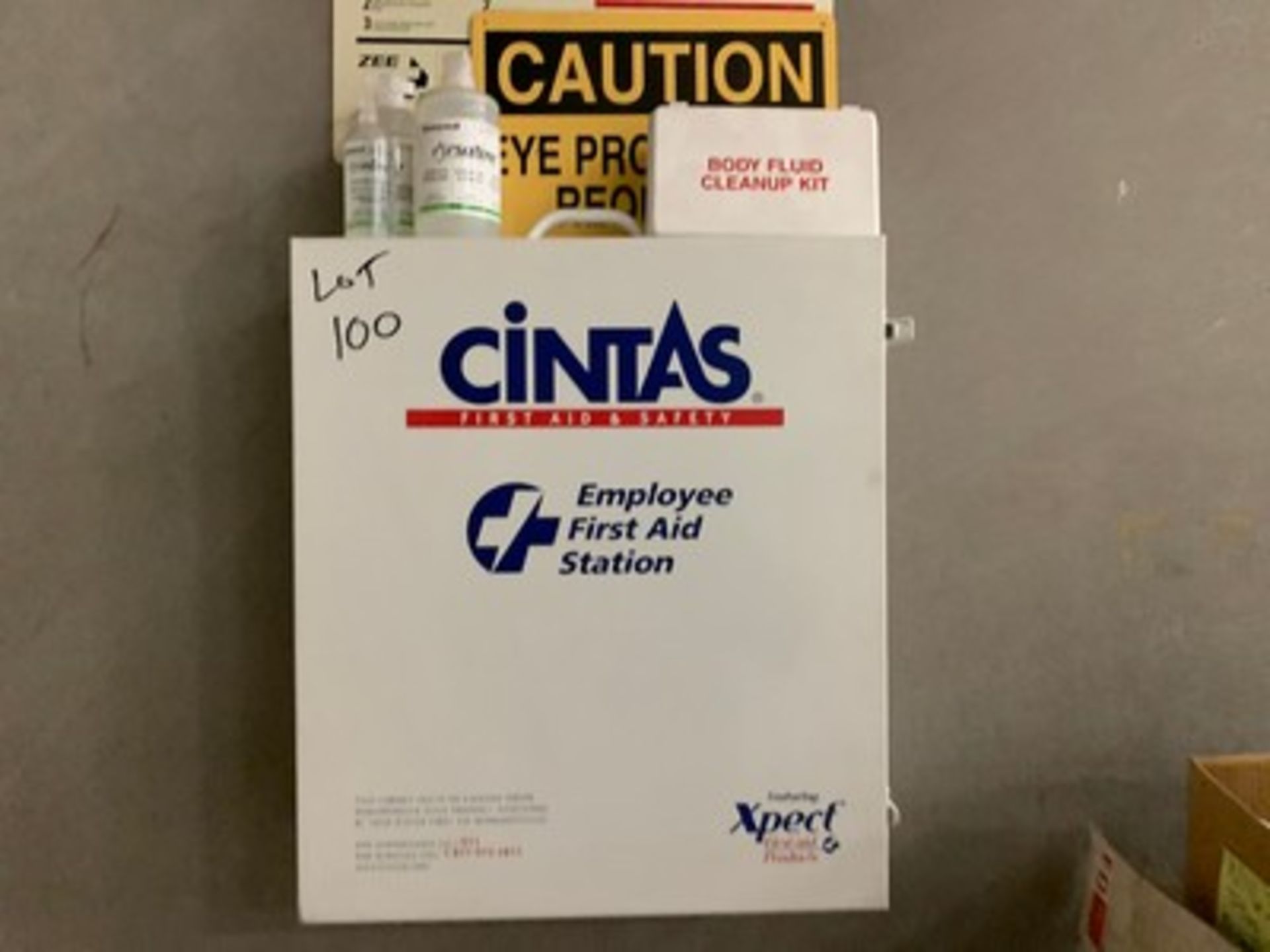 CINTAS FIRST AID CABINET WITH CONTENTS