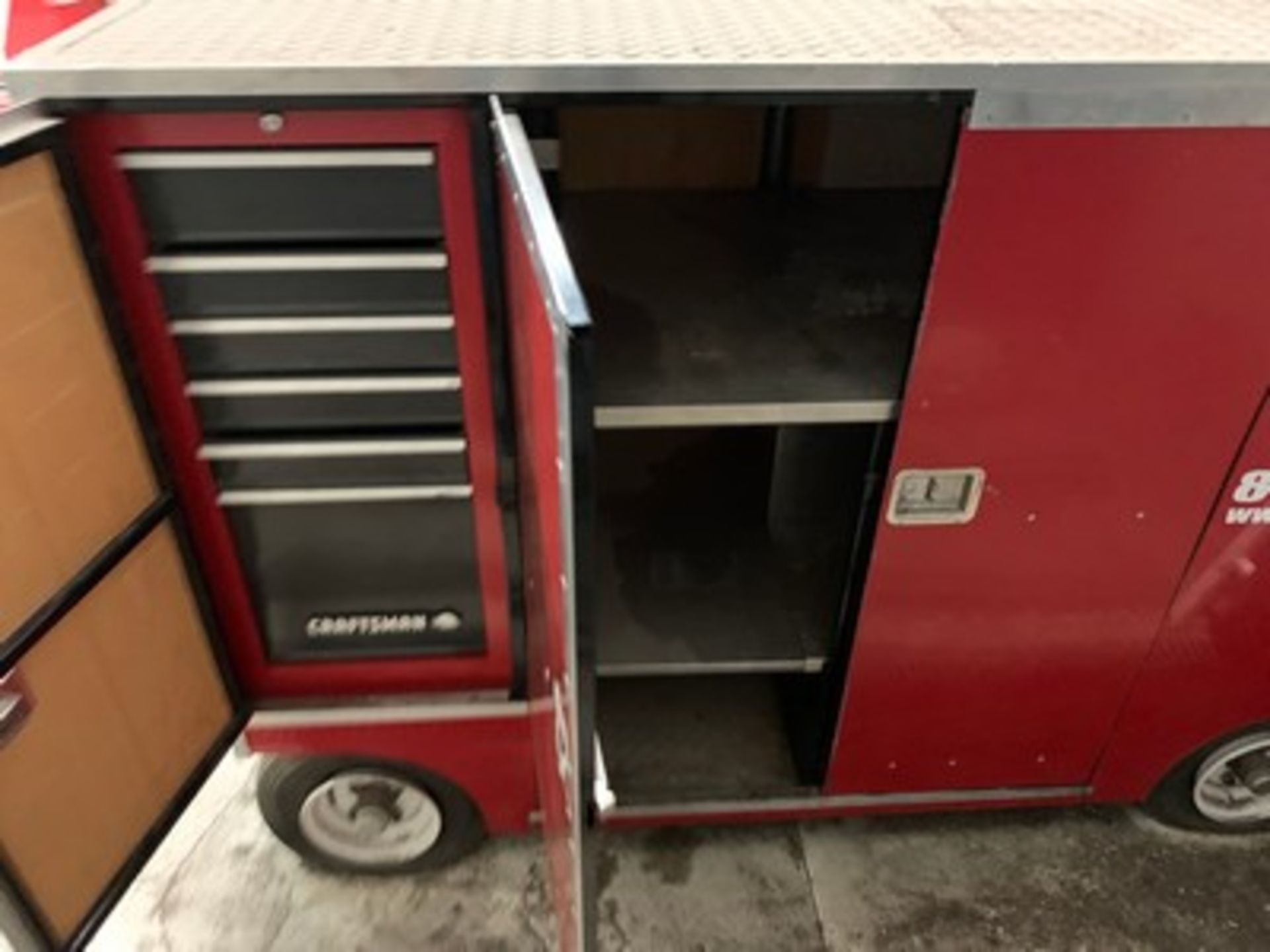 PIT-CART CO PIT CREW UTILITY BOX WITH BUILT-IN CRAFTSMAN TOOL CABINET - Image 2 of 2