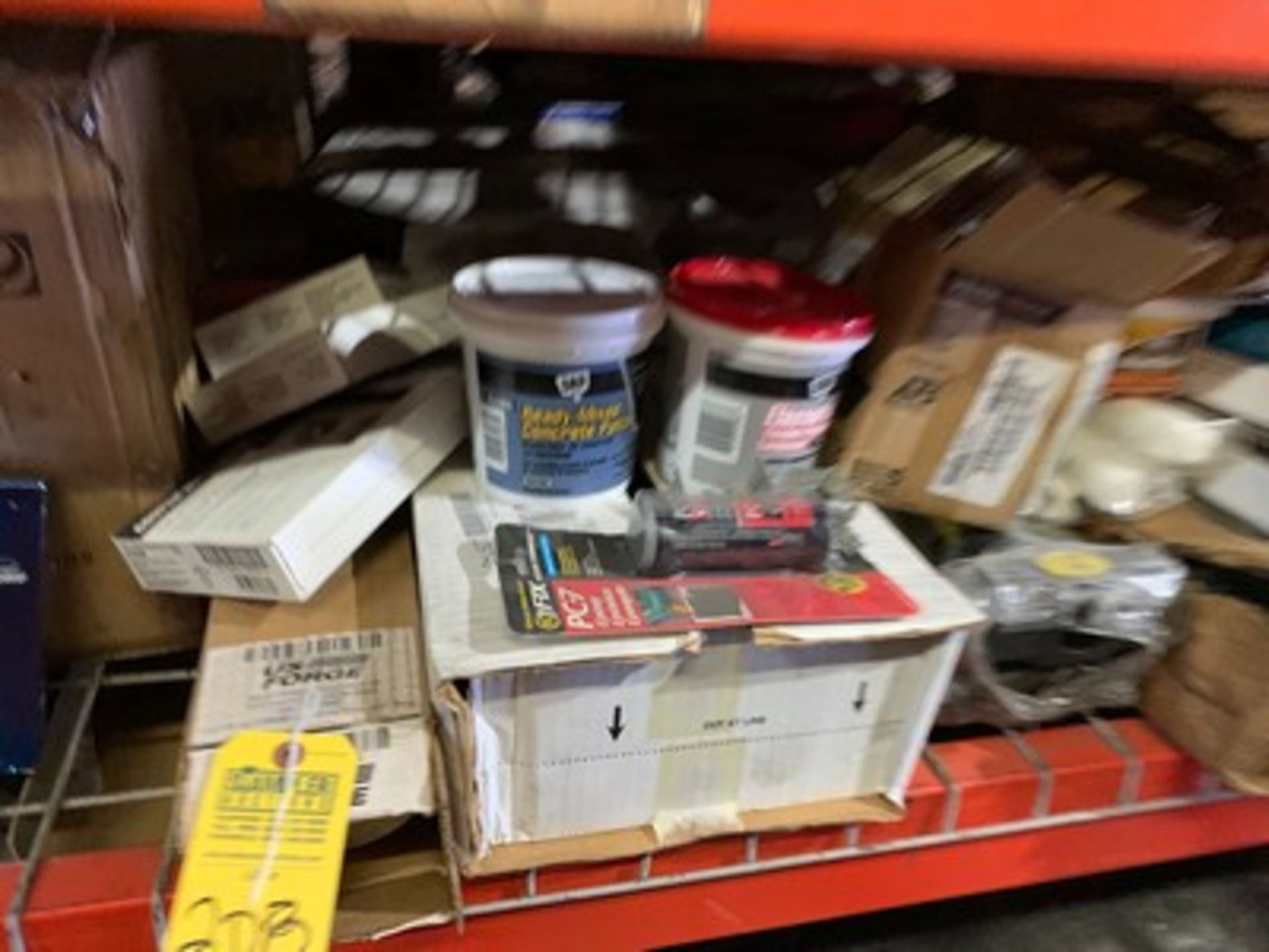 LOT ASSORTED HARDWARE - LOCKS, WOOD FILLERS, SPACKLE, SLEDGE HAMMERS, ETC - Image 2 of 4