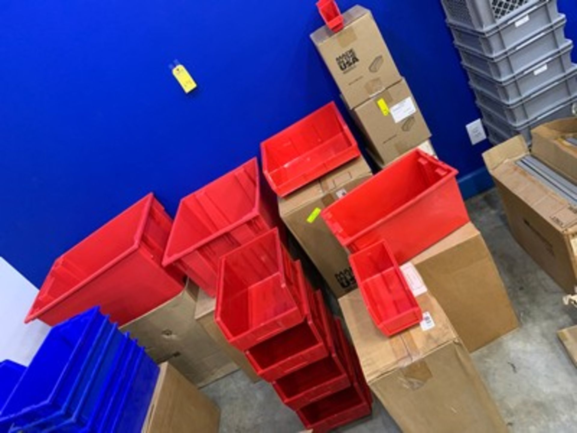 ASSORTED SIZE RED BINS