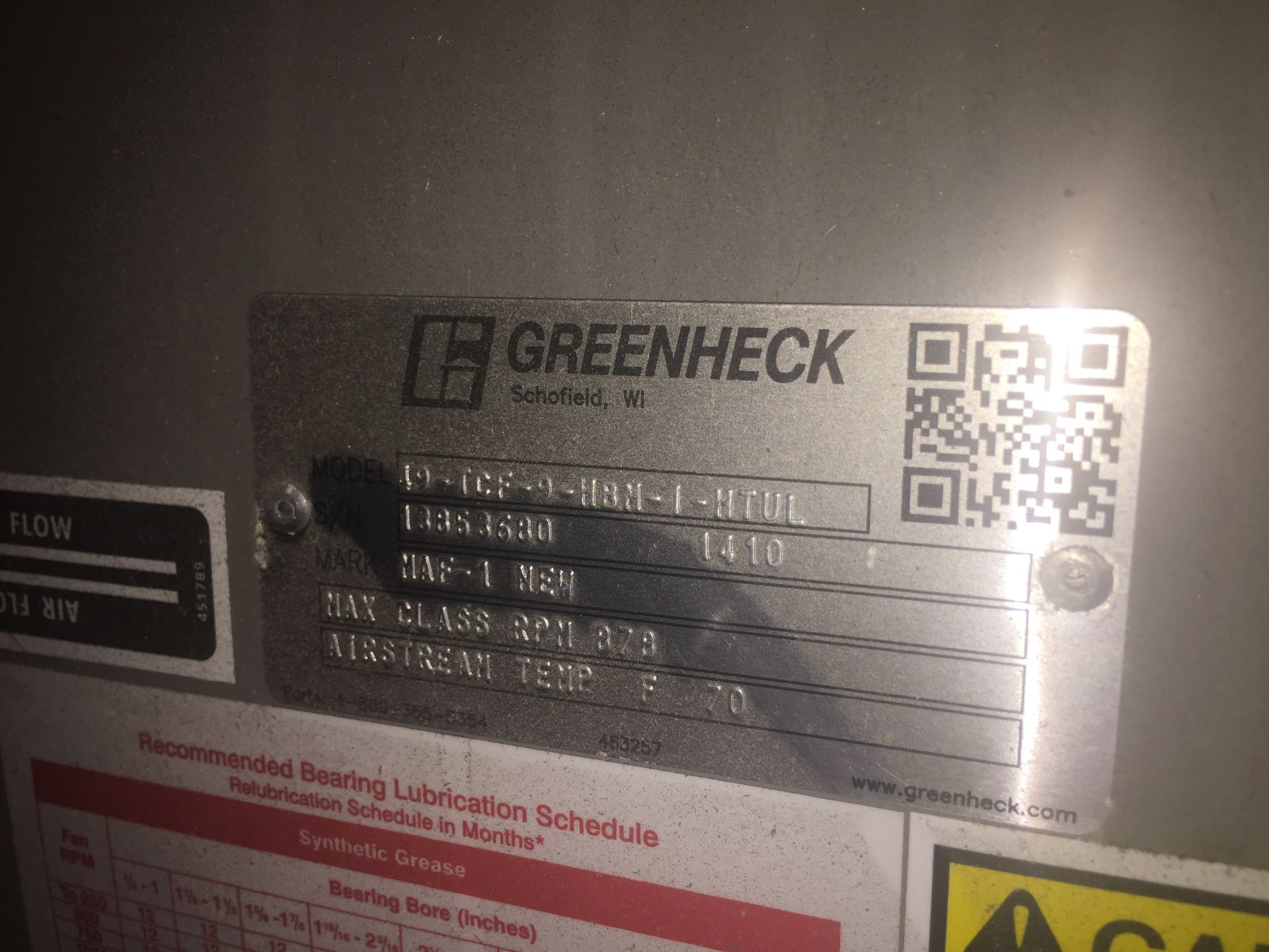 GREENHECK COMMERCIAL FANS - 1- TUBULAR CENTRIFUGAL FAN / 5- MIXED FLOW FANS / 2- VANE AXIAL MEDIUM - Image 7 of 10