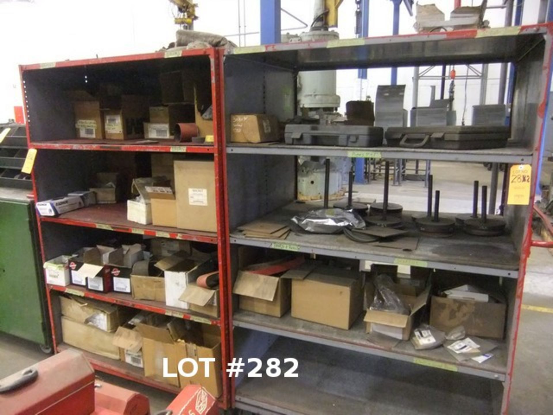 LOT: (2) ROLLING SHELVES W/ CONTENTS