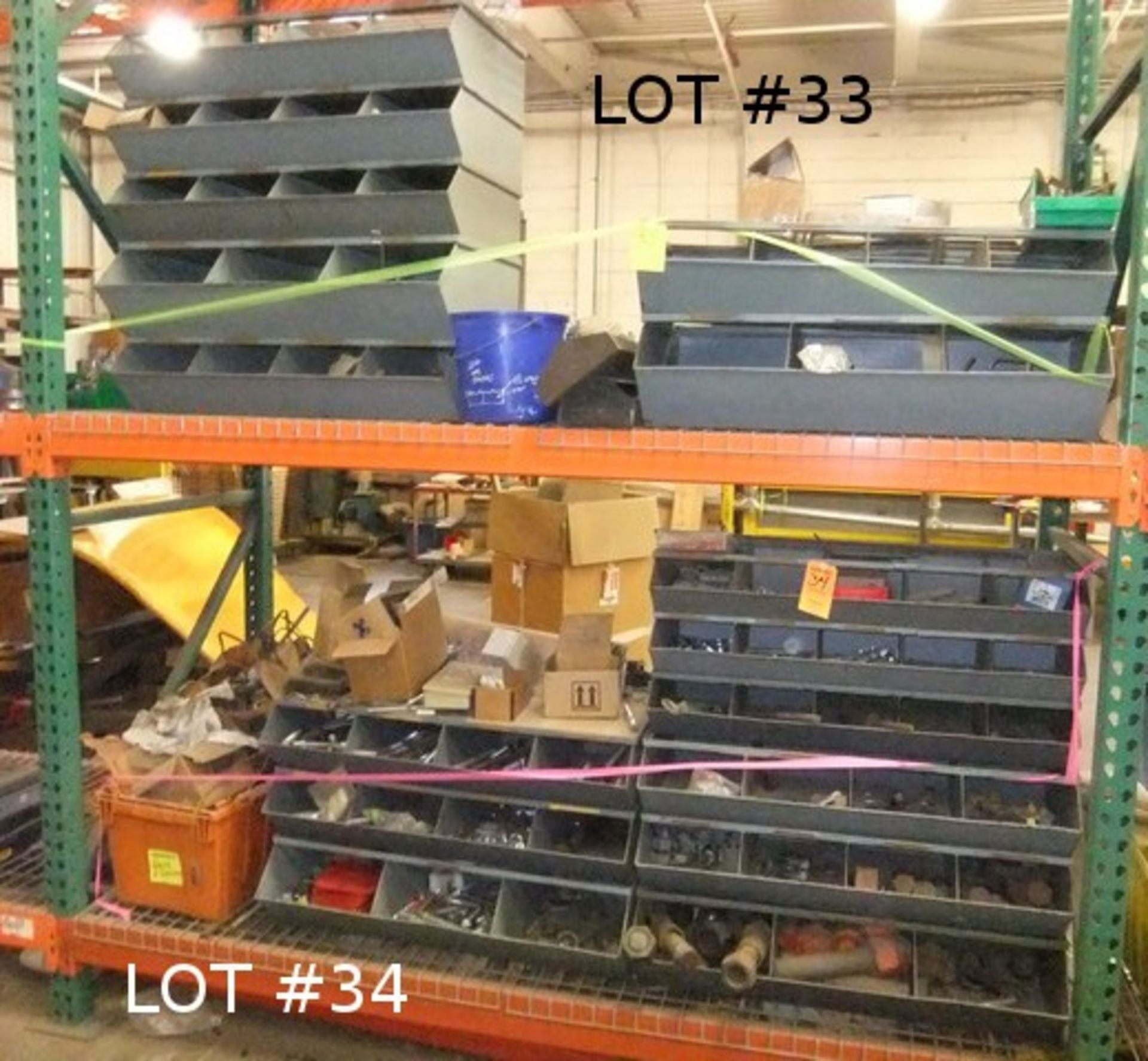 LOT: BINS W/ CONTENTS - FASTENERS