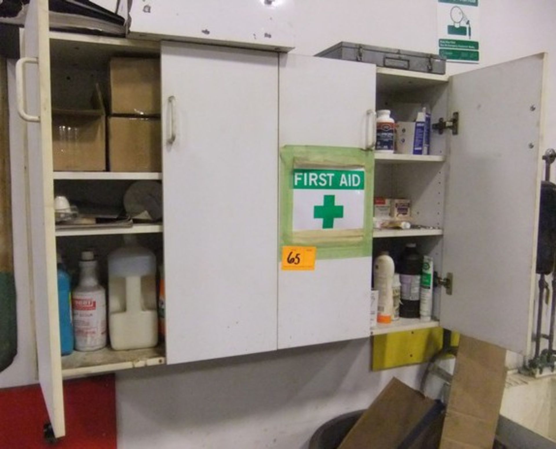 LOT: FIRST AID CABINET & CONTENTS