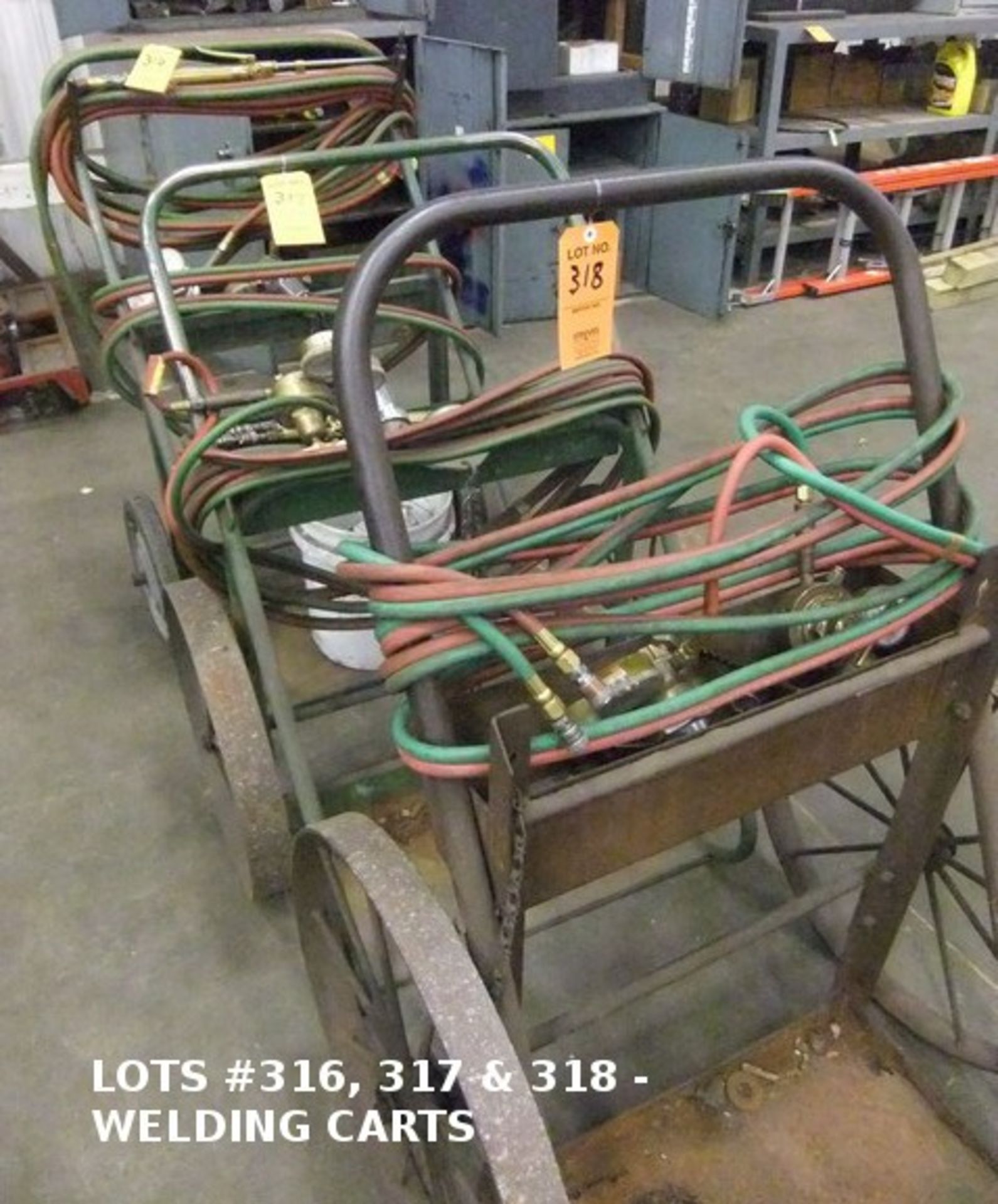 WELDING CART W/ HOSES & REGULATORS