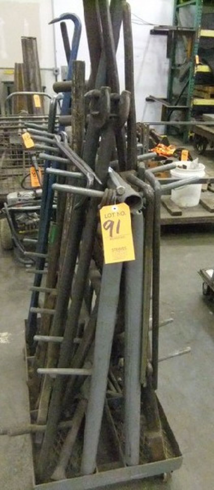 LOT: ROLLING RACK W/ CONTENTS