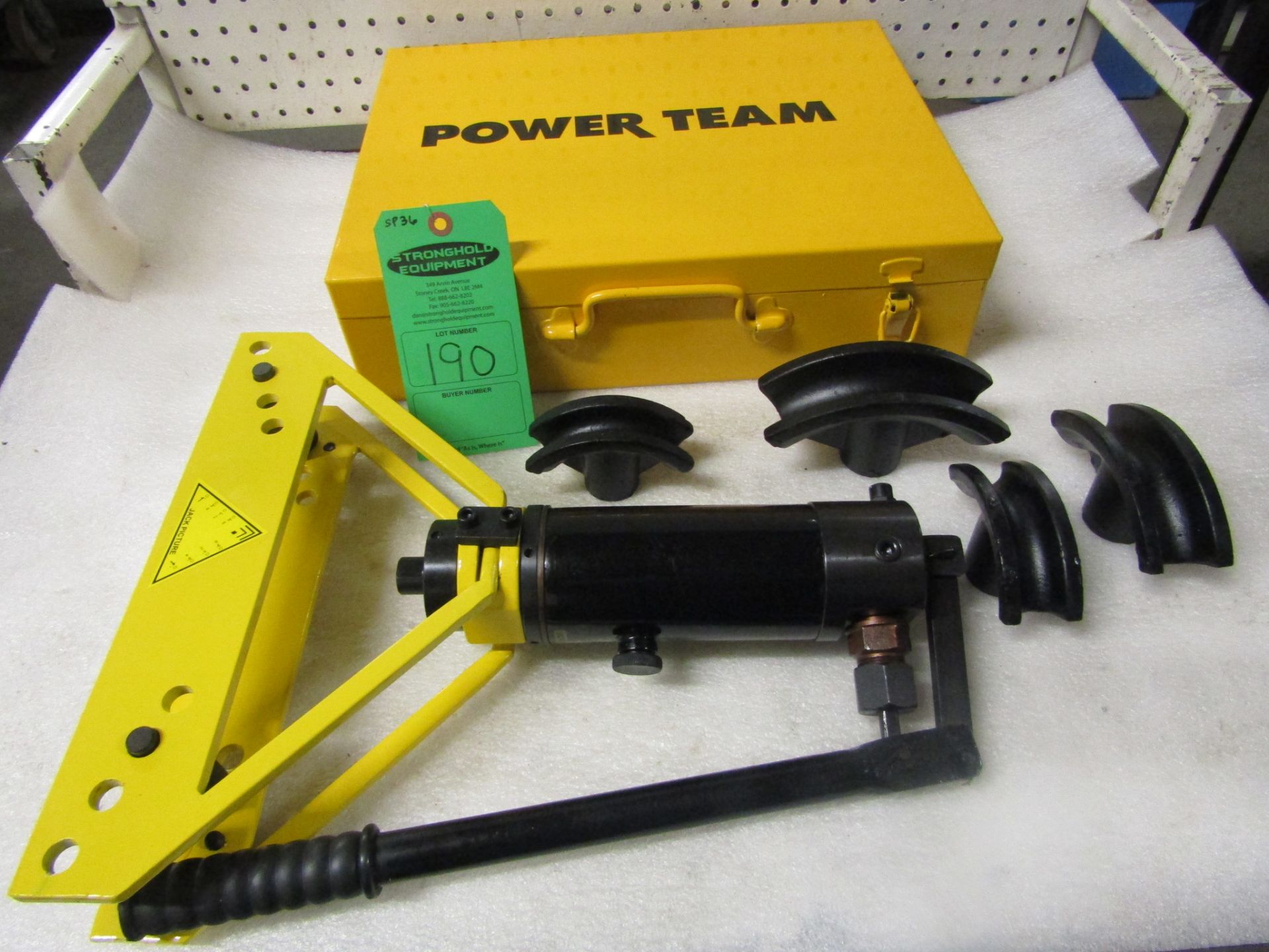 Power Team Hydraulics style tube Bender unit up to 1" capacity including dies in case - MINT, UNUSED