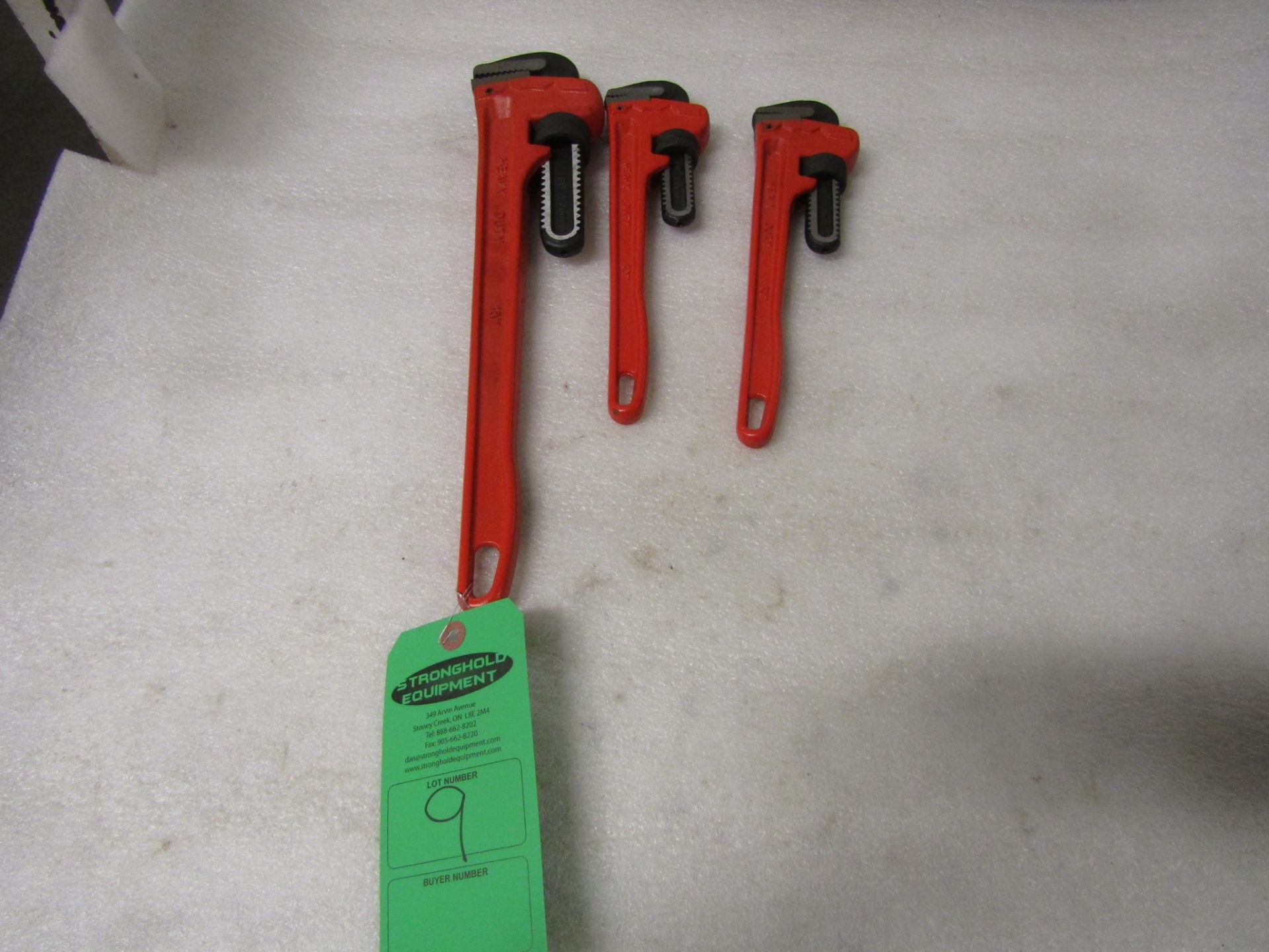 Lot of 3 Pipe Wrenches - brand new