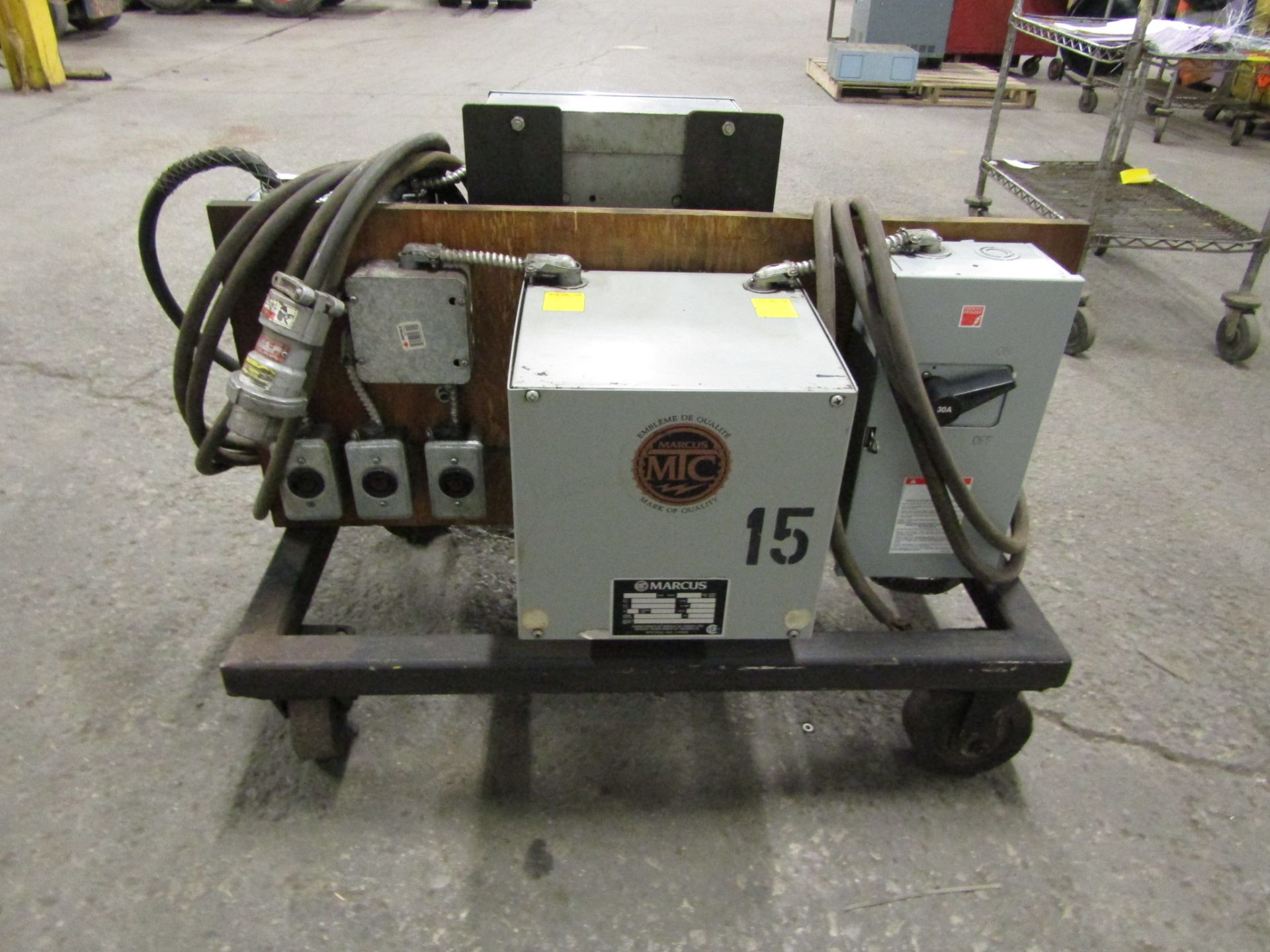 Electrical Transformer Unit - portable on wheels - 2X 15 KVA 600-480V & 600-240V with disconnects - Image 2 of 2