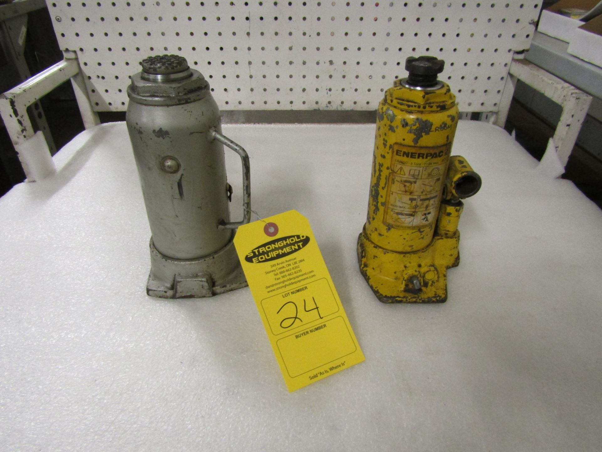 Lot of 2 Hydraulic Jacks including Enerpac unit