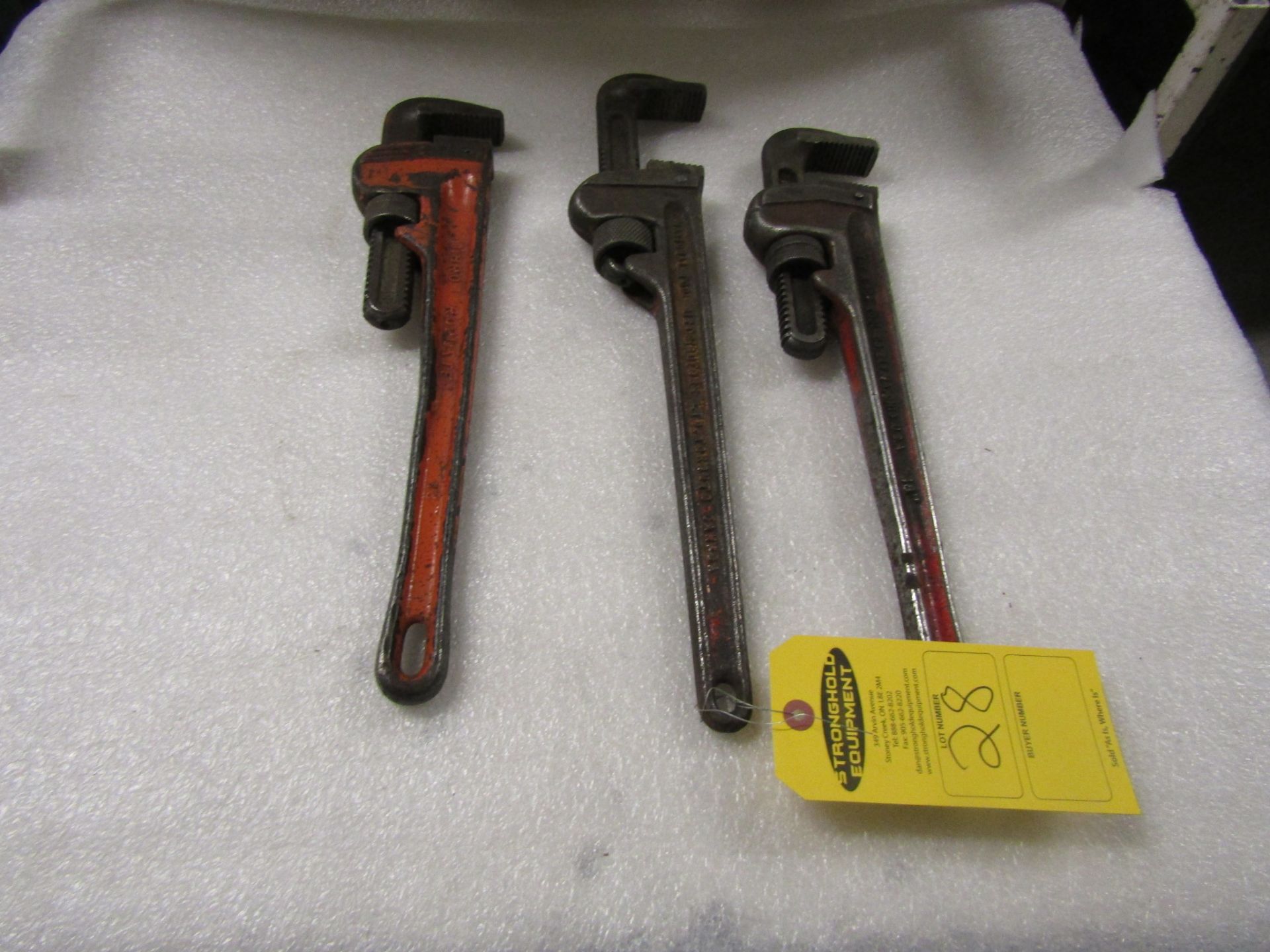 Lot of 3 Pipe Wrenches