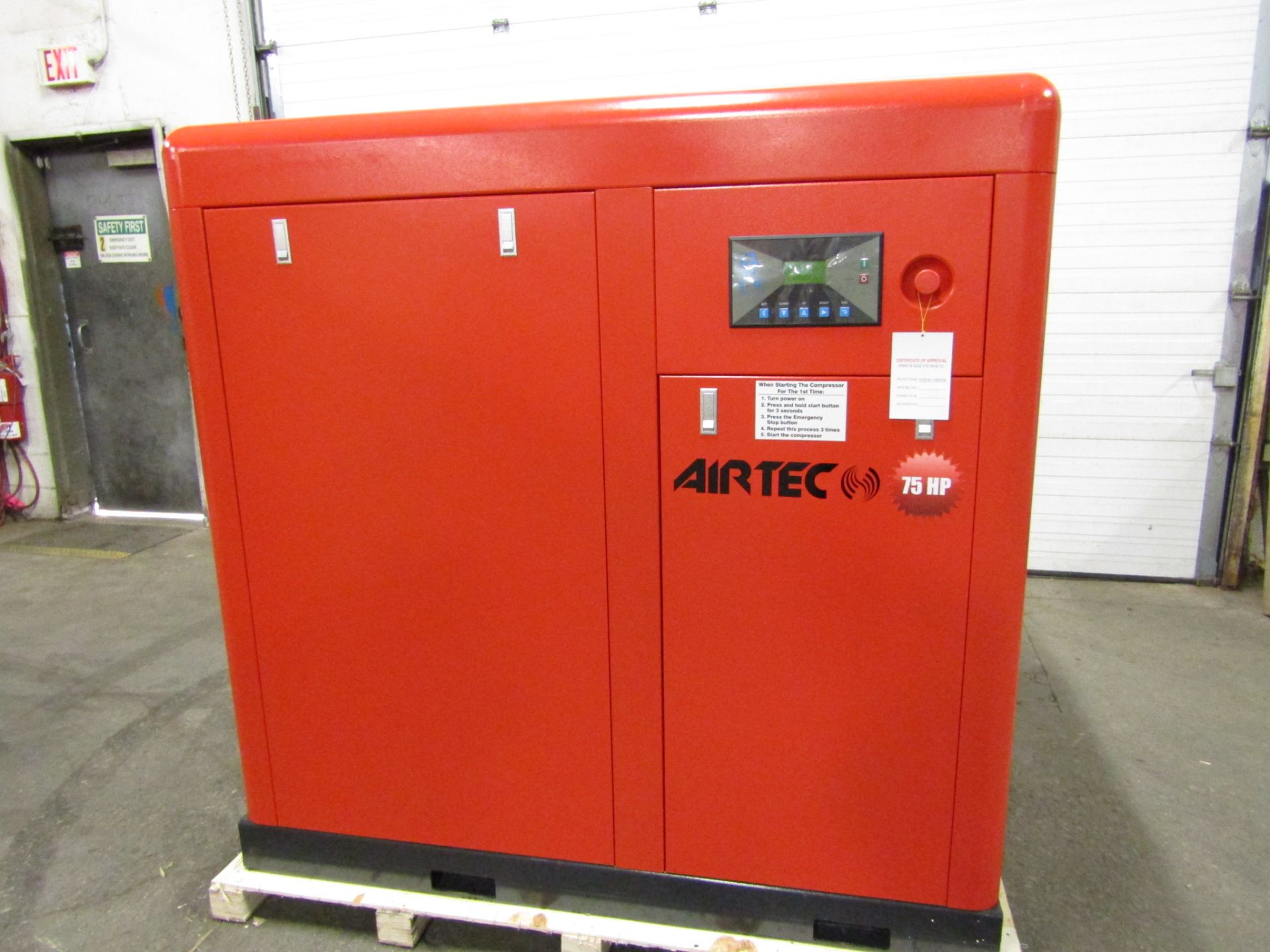 Airtec 75HP Rotary Screw Air Compressor - MINT UNUSED COMPRESSOR