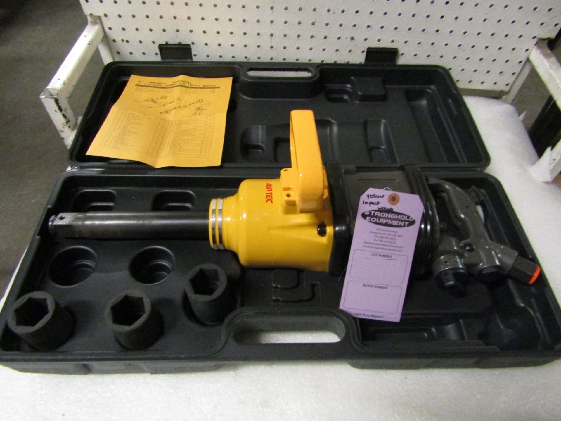 Airtec Extended Reach 1" Drive Air Impact Wrench - MINT UNUSED impact gun complete with sockets in