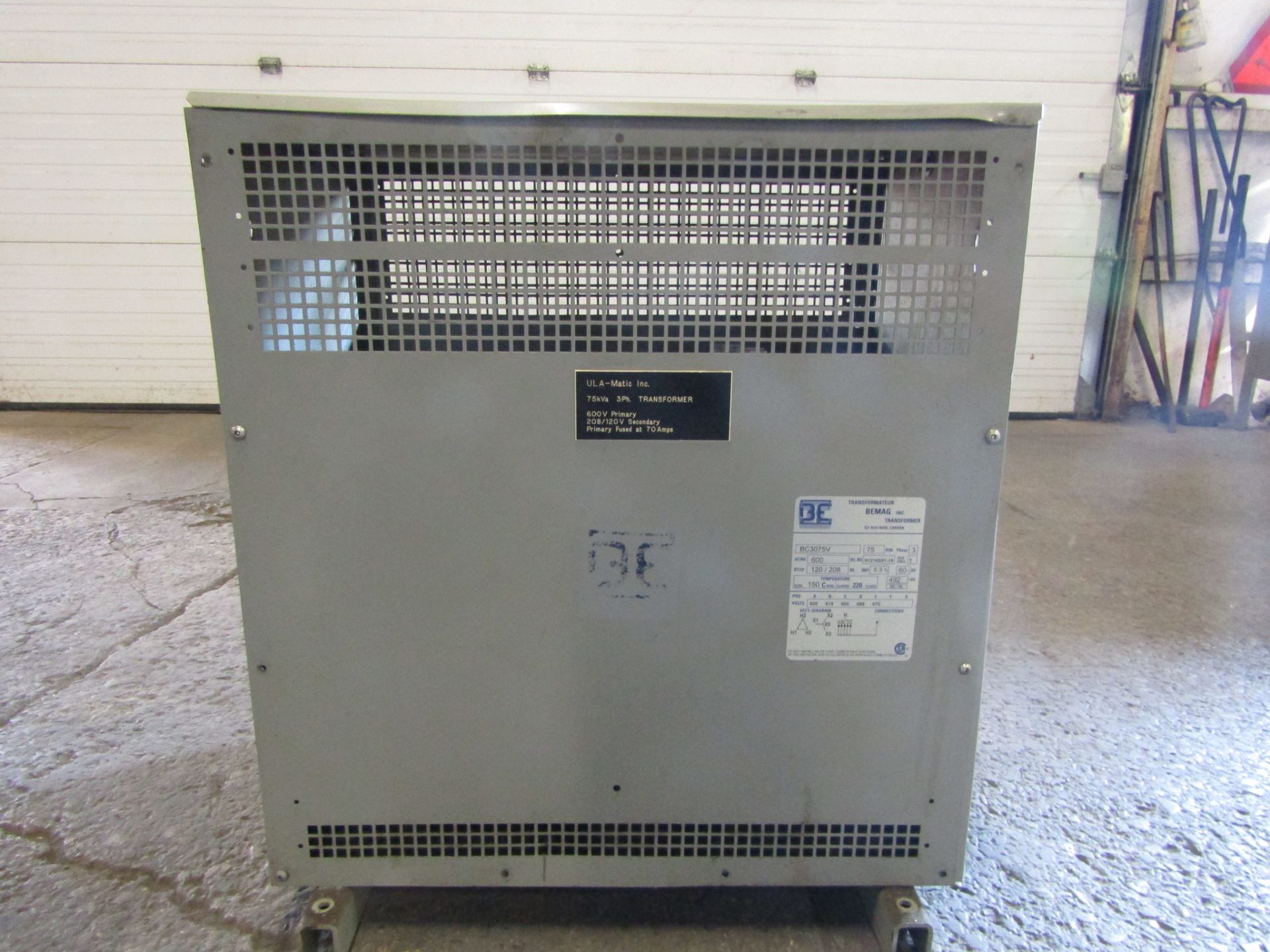 Bemag 75 KVA Electrical Transformer 3 phase 600 to 120/208V