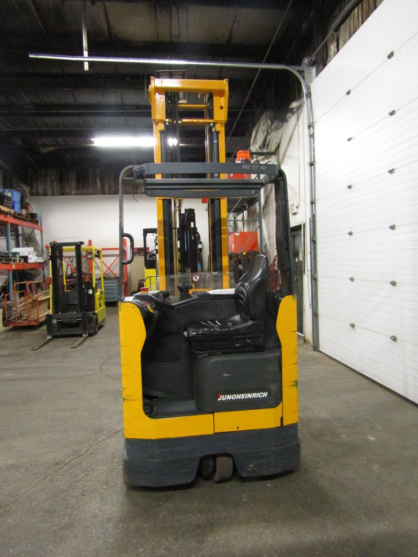 2012 Jungheinrich 3500lbs Capacity Electric Sit Down Reach Truck with 3-stage mast with sideshift - Image 3 of 3