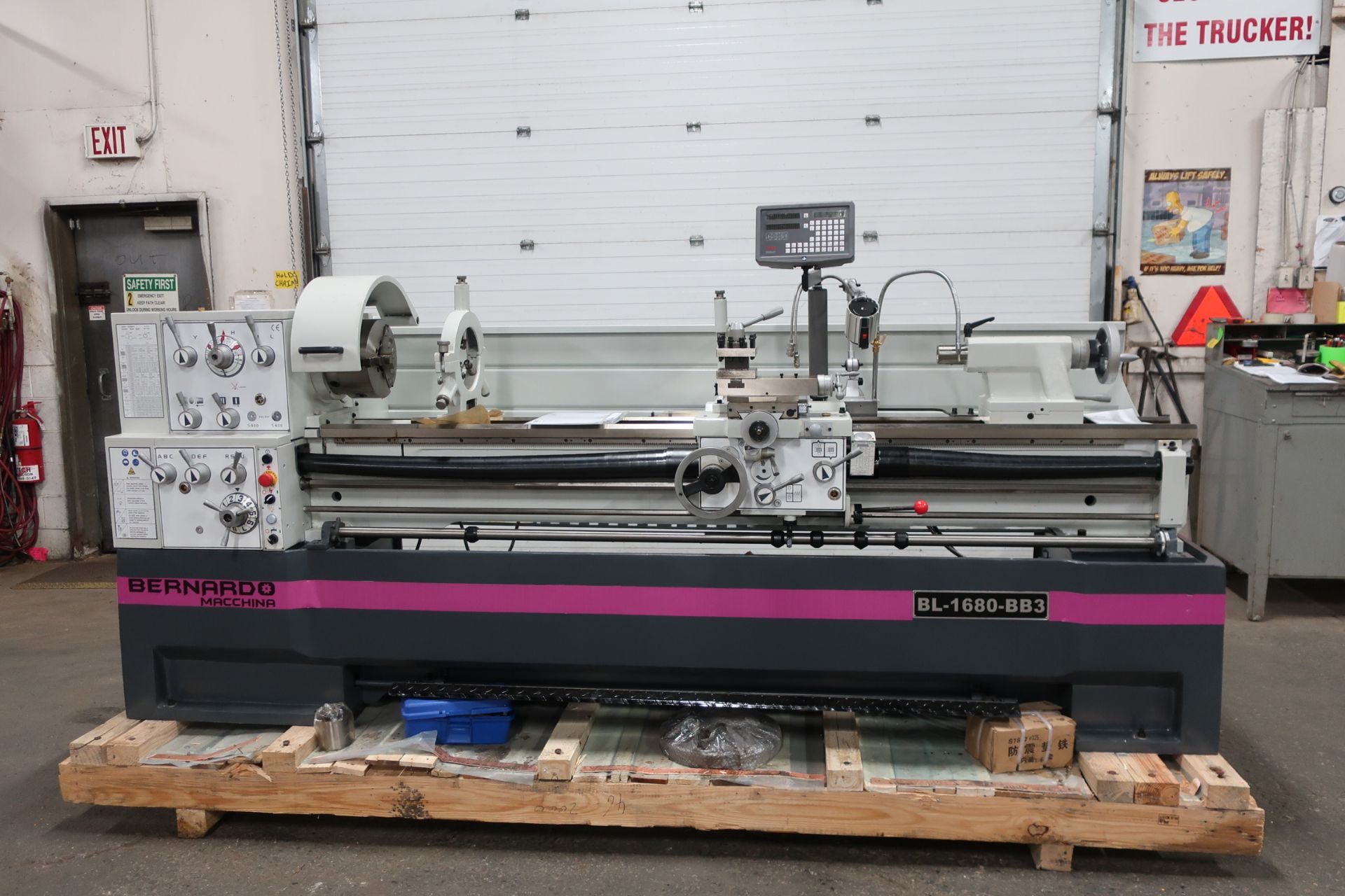 Bernardo Macchina Engine Lathe model BL-1680-BB3 - LARGE 3" Spindle Bore with 16" Swing with 80"