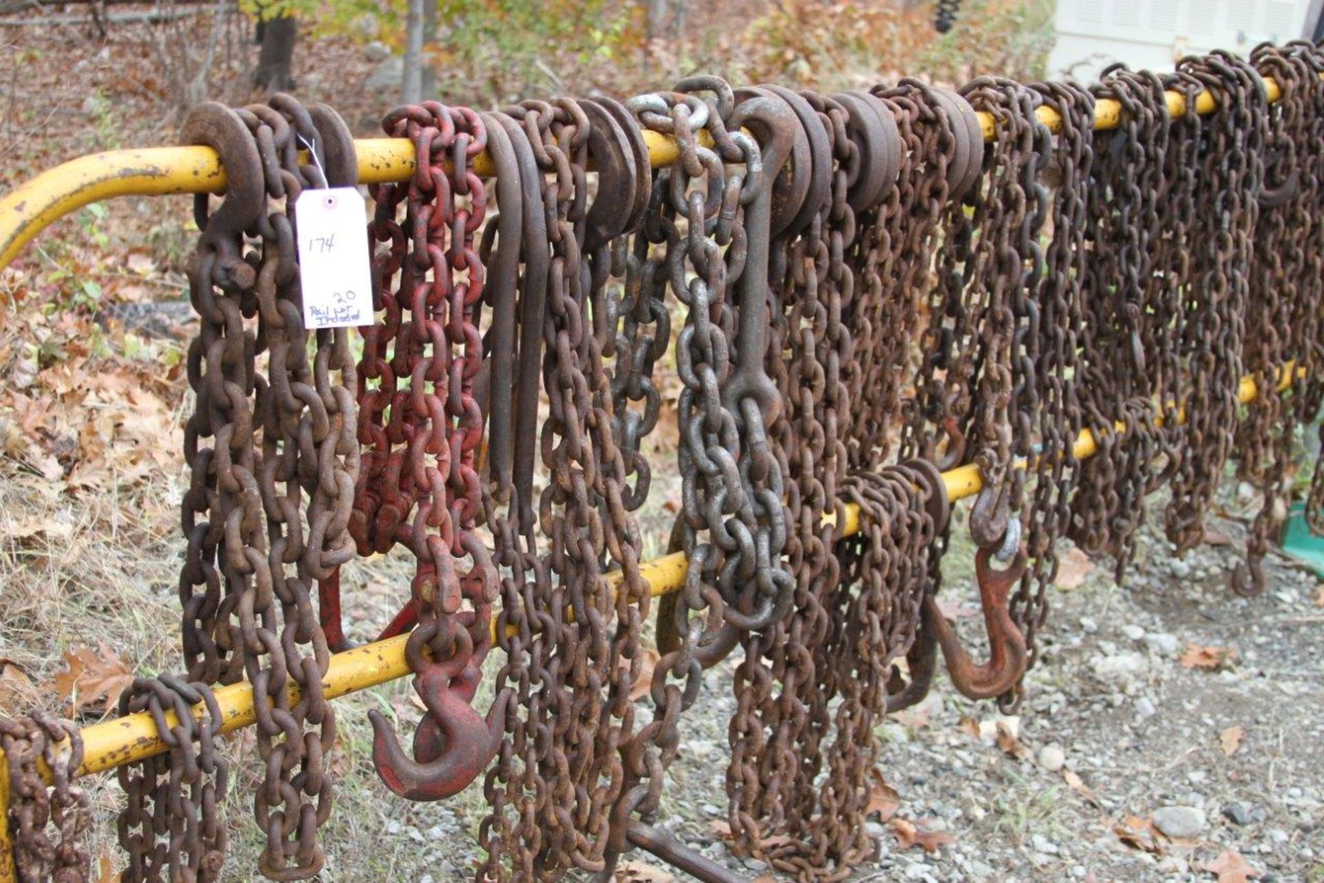 Chains and Hooks, 20 Assorted, NOT including rail - Image 2 of 2