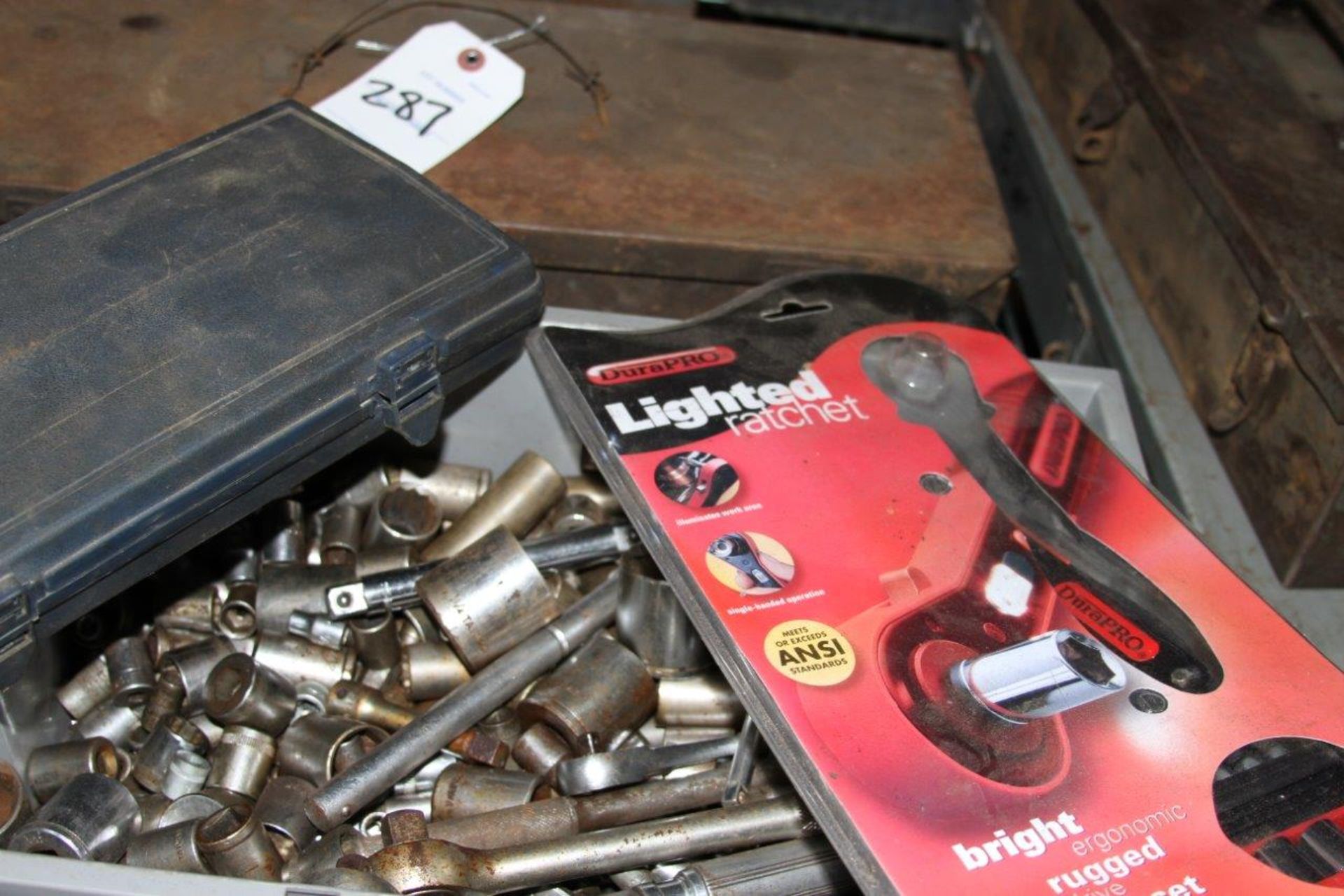 Toolbox with 3/4" sockets