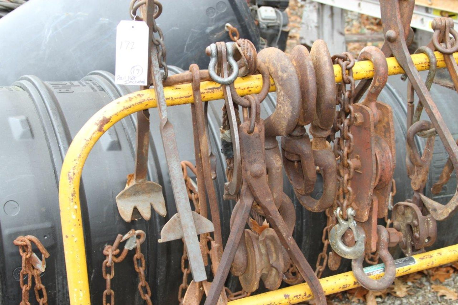 Chains, Grapples and Clamps 17 Assorted, NOT including rail - Image 2 of 3