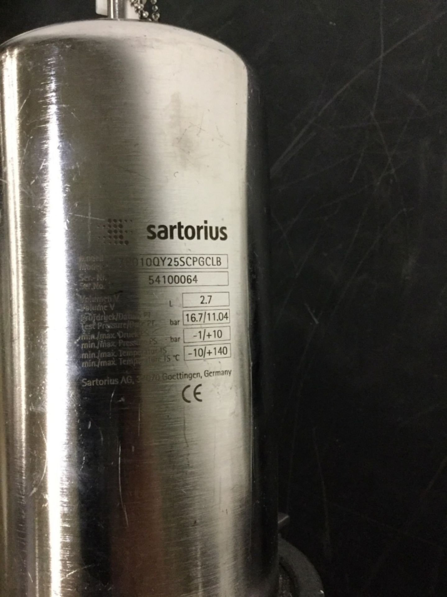 Lot of (2) Sartorius Stainless Steel Filter Housings - Image 2 of 3