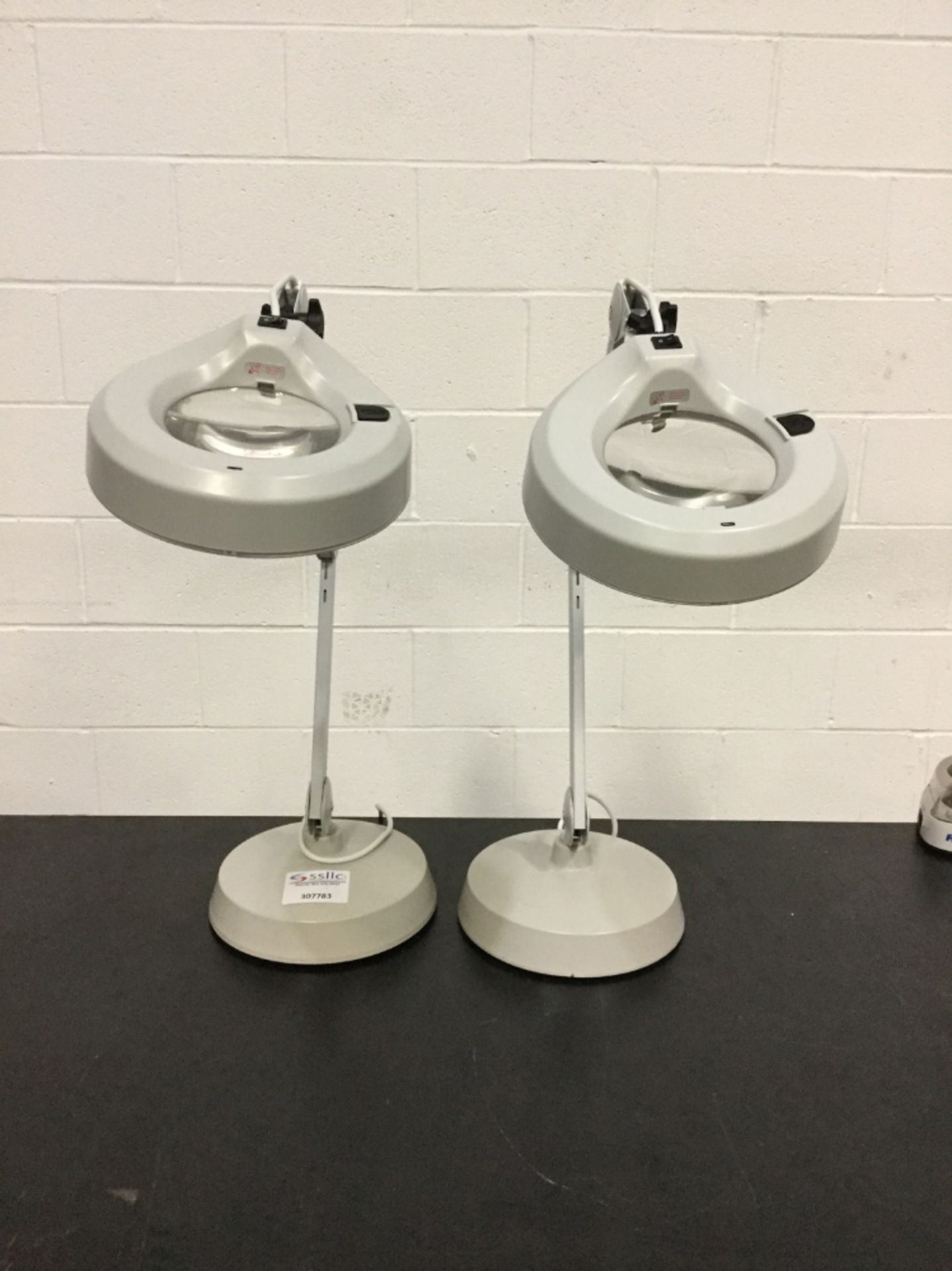 Lot of (2) Luxo LED Magnifying Lamps