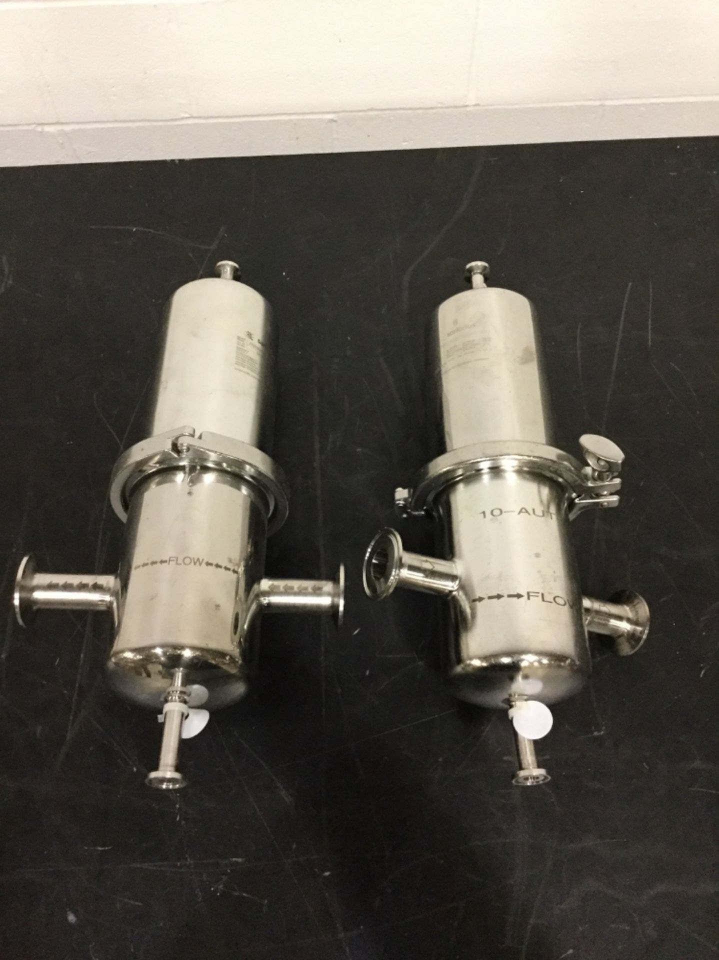 Lot of (2) Sartorius Stainless Steel Filter Housings