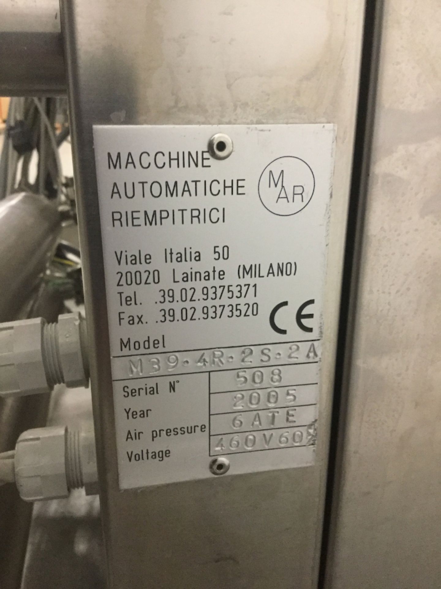 MAR Model M39-4R-2S-2A Liquid Filling Machine - Image 2 of 8